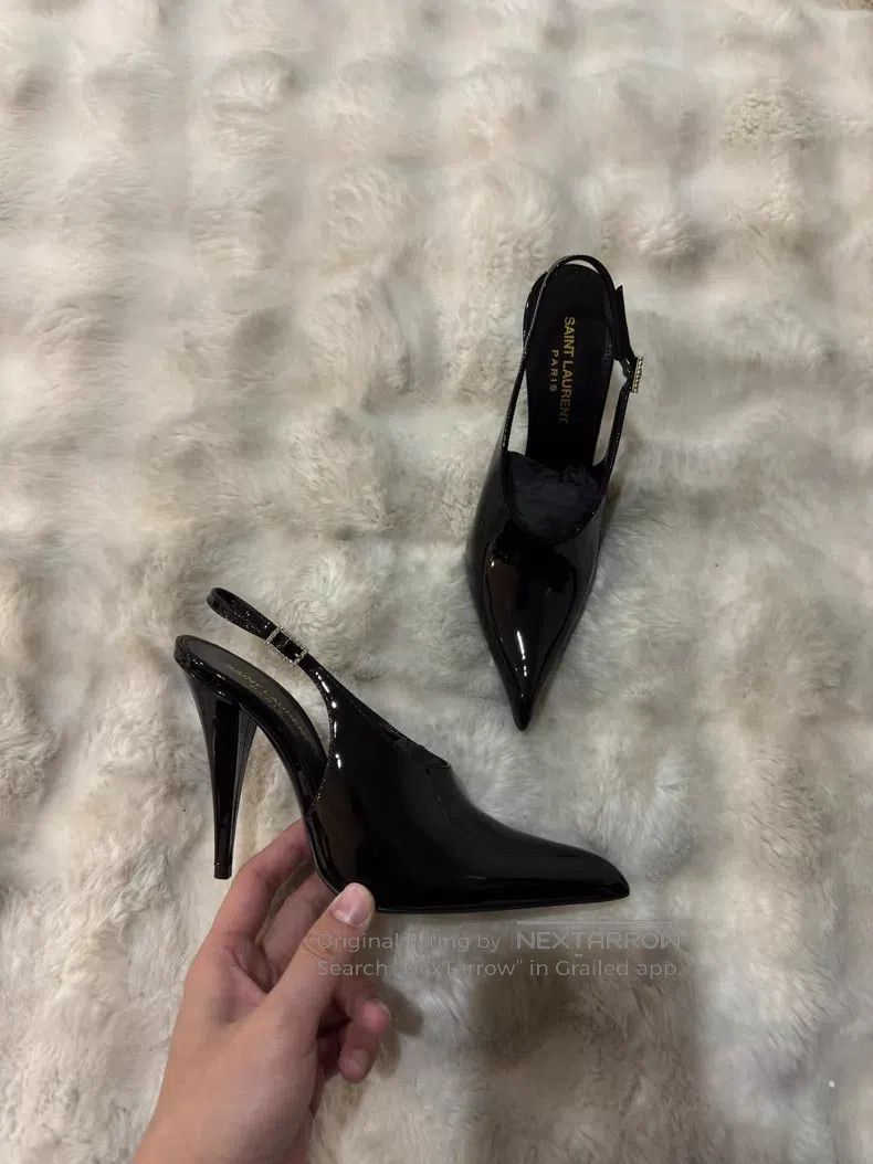 Saint Laurent Paris Saint Laurent Paris Crystal Rhinestone Patent Leather High Size US 5.5 / IT 35.5 - 4 Thumbnail