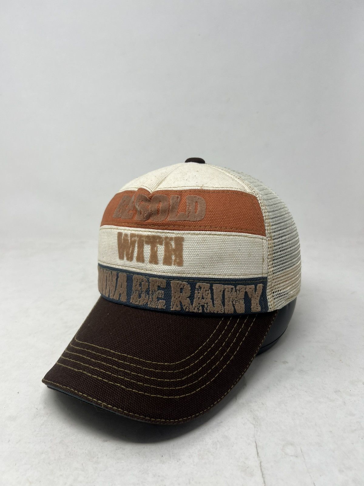 Japanese Brand 'Be Bold with Gonna Be Rainy' Trucker Hat Size ONE SIZE - 2 Thumbnail