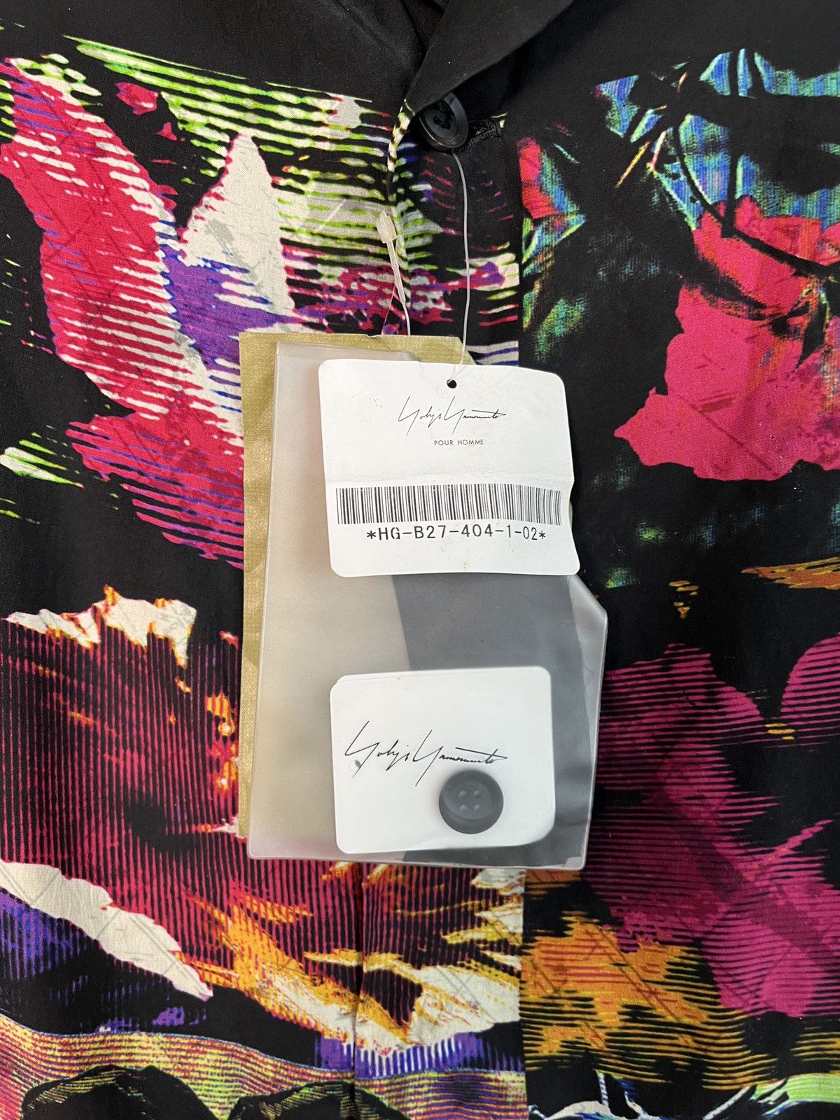 Yohji Yamamoto NWT Yohji Yamamoto Pour Homme Flashi PKB Flower Silk Shirt Size US XL / EU 56 / 4 - 5 Thumbnail