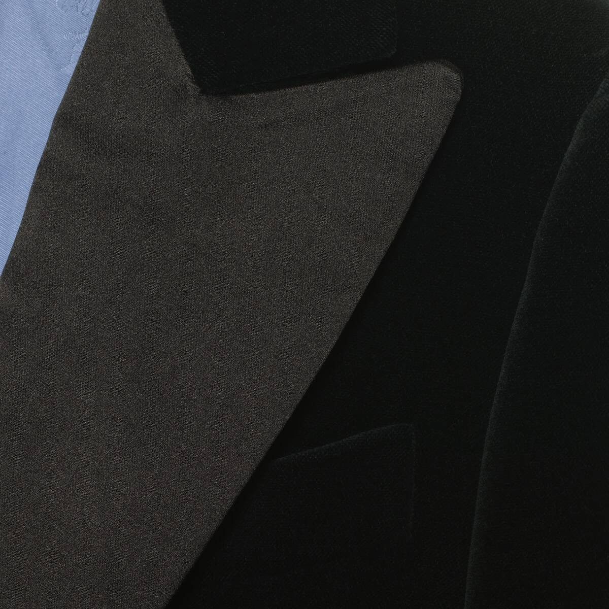 Gucci oc11z1025 Fitted Velvet Jacket in Black Size US L / EU 52-54 / 3 - 6 Thumbnail