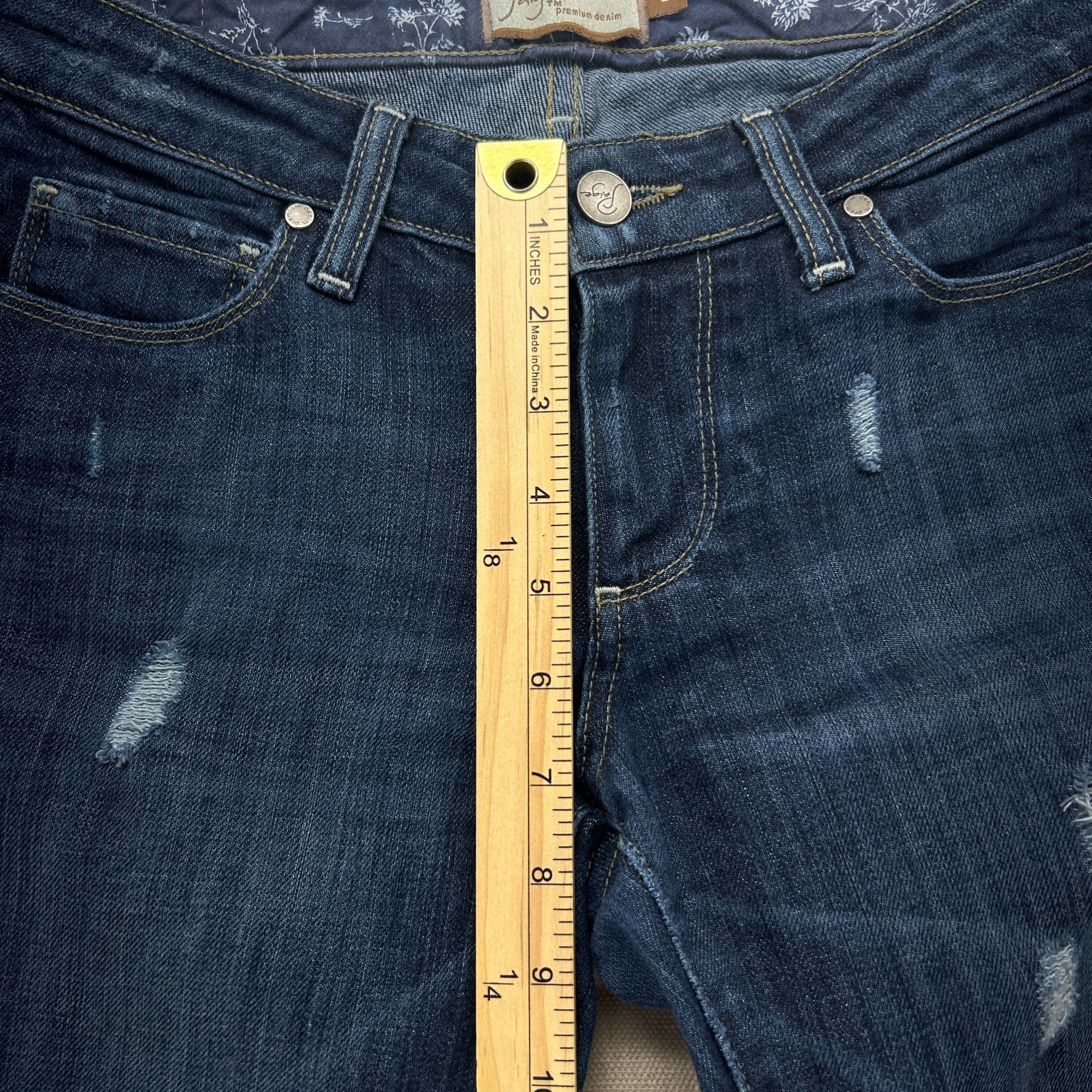 Paige Paige Skyline Ankle Peg Distressed Premium Denim Jeans Size Size 27" / US 4 / IT 40 - 8 Thumbnail