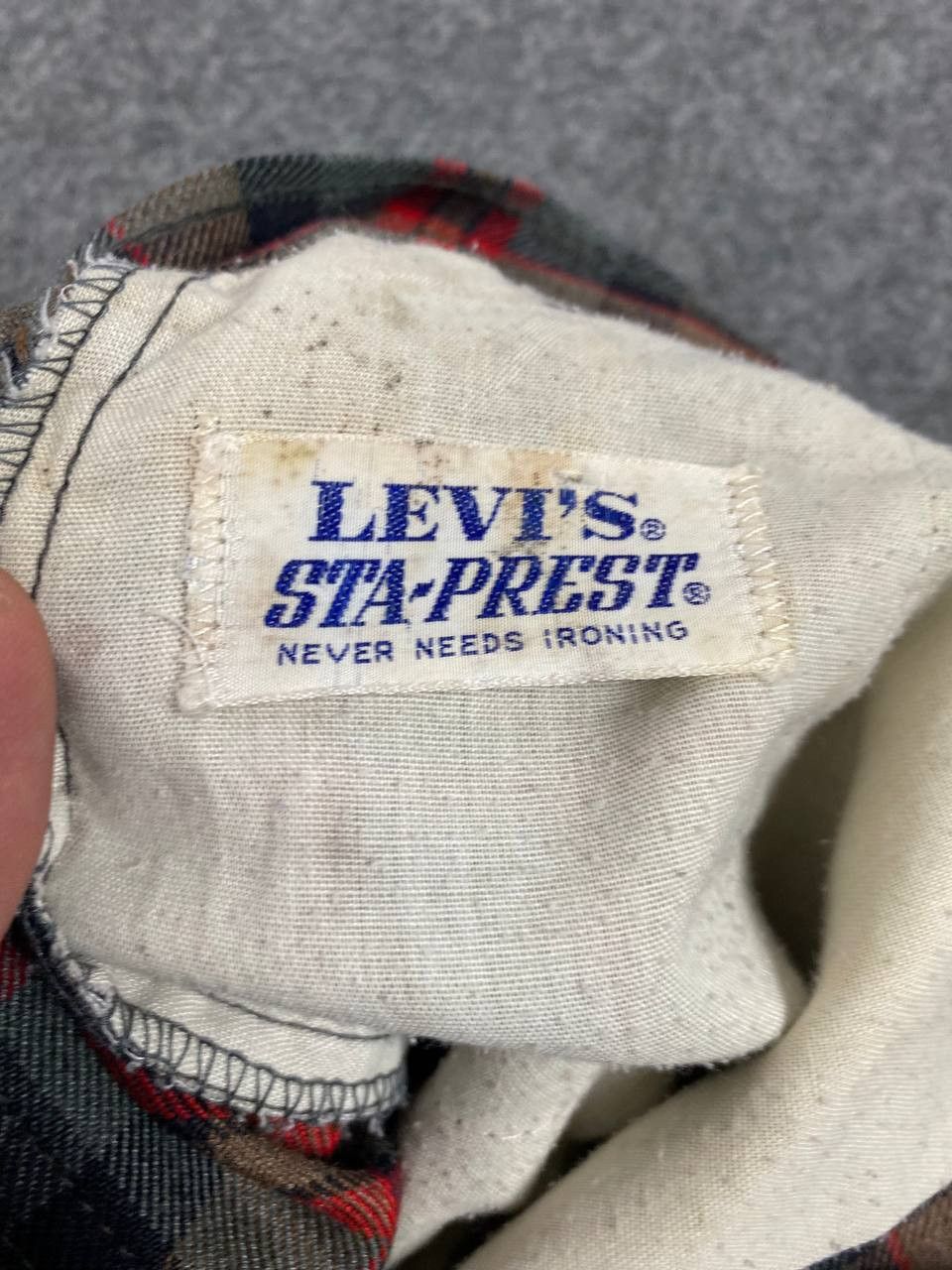 Levi's vintage 60s/70s levis sta prest checkered design bellbottom Size US 32 / EU 48 - 12 Thumbnail