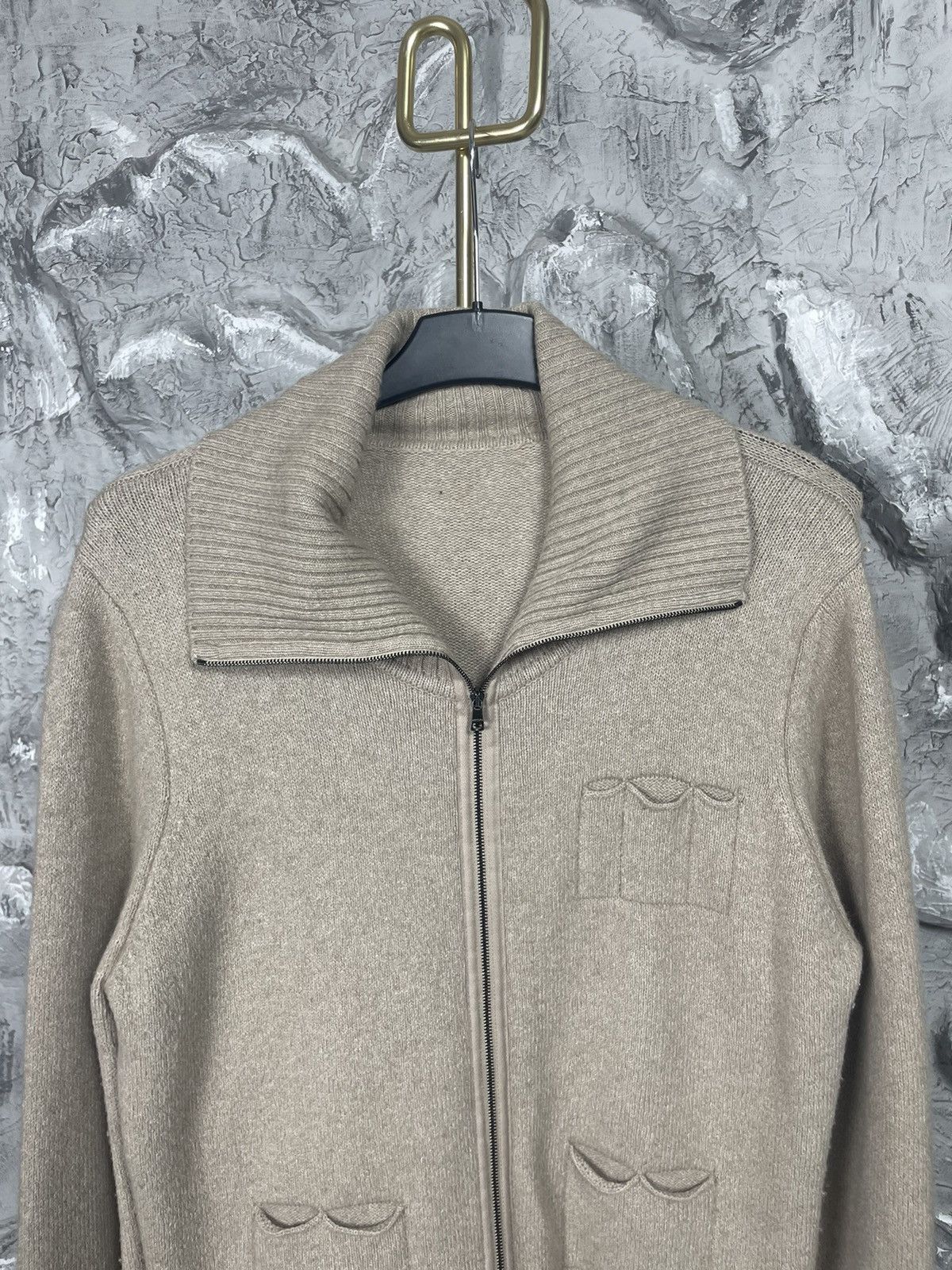 Designer × Japanese Brand Multipocket Y2K Zip Knit Sweater Maison Margiela Yohji Style Size US L / EU 52-54 / 3 - 5 Thumbnail