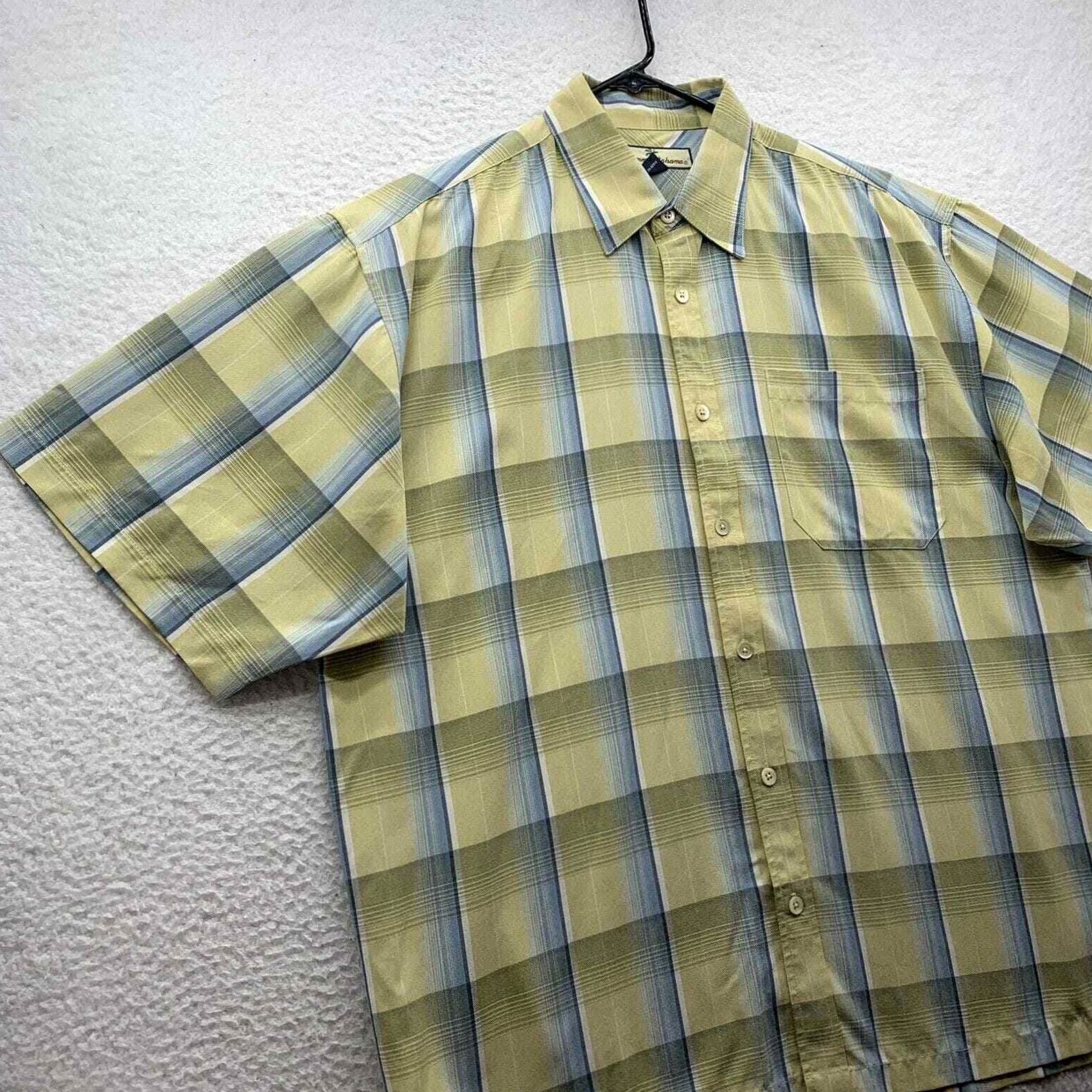 Tommy Bahama Tommy Bahama Button Up Shirt Mens L Large Yellow Blue Plaid Casual Beach Hawaiian Preppy Dad Comfort Shirt Size US L / EU 52-54 / 3 - 2 Thumbnail