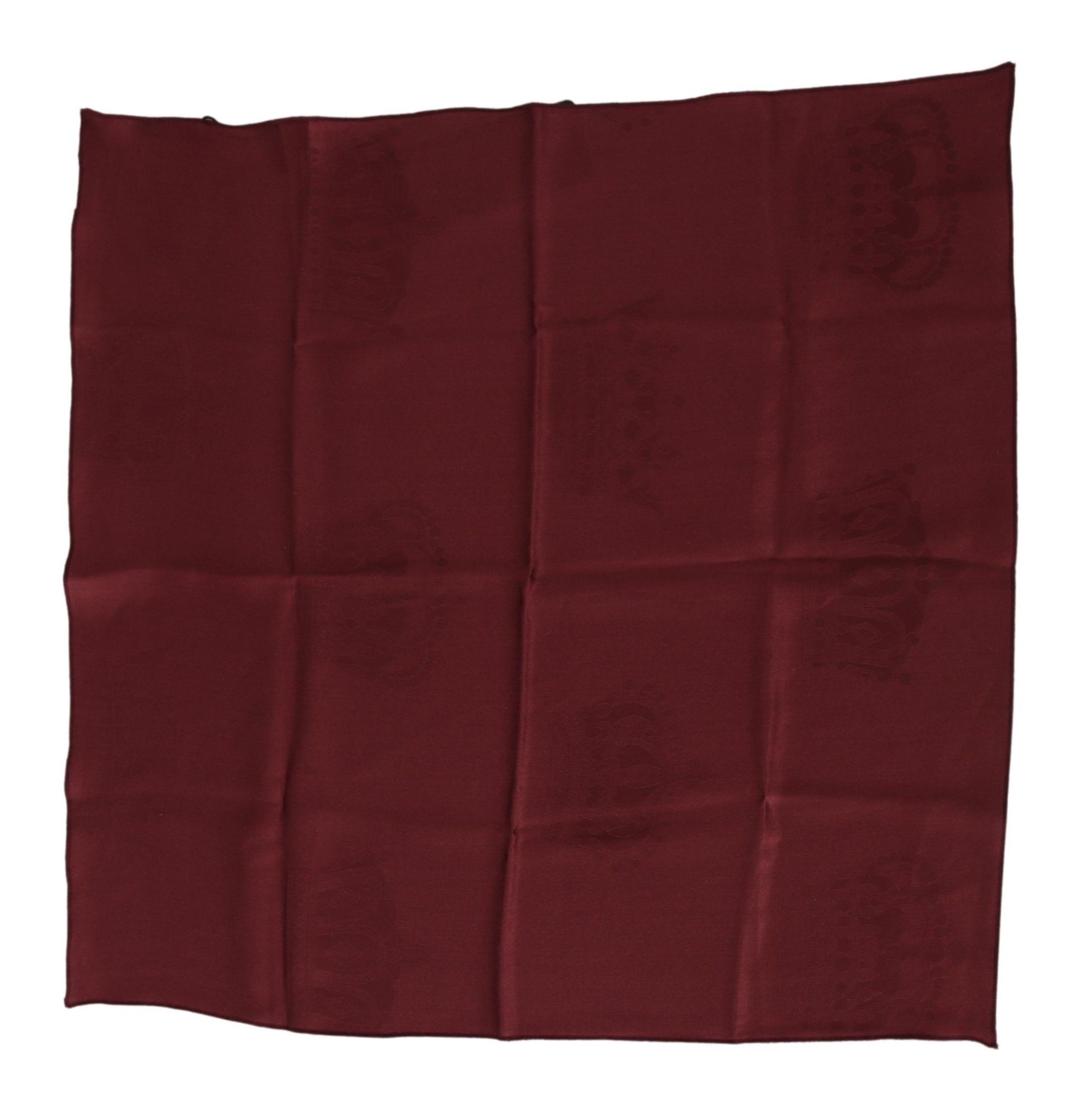 Dolce & Gabbana Elegant Red Silk Square Scarf Men's Wrap Size ONE SIZE - 1 Thumbnail