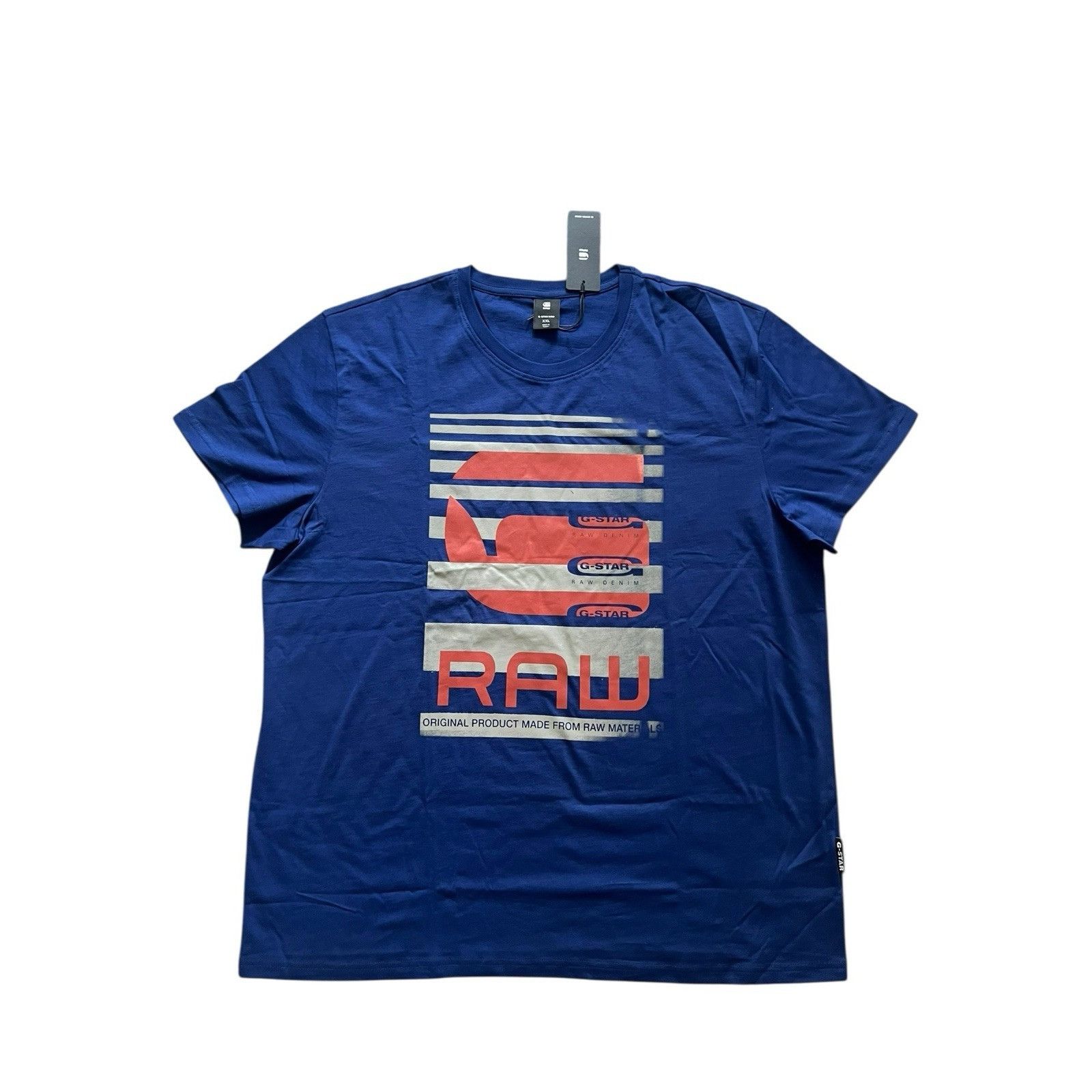 G-Star G-Star Raw Mens Faded Burger T-Shirt Bullpen Blue Size 2XL Size US XXL / EU 58 / 5 - 1 Thumbnail