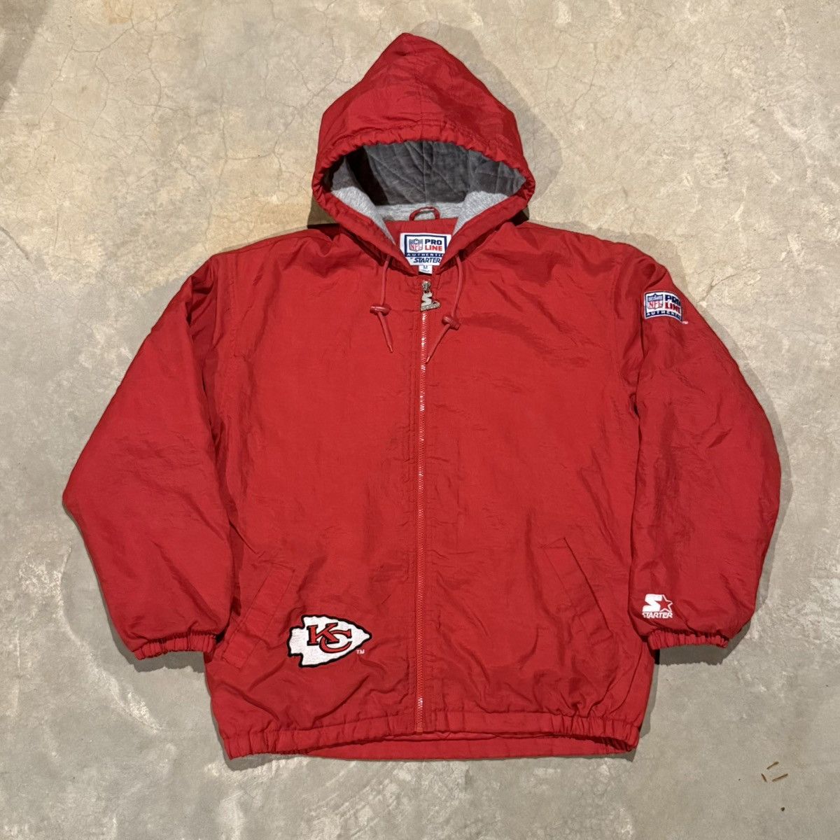 Starter Vintage 1990s Kansas City Chiefs NFL Pro Line Stadium Jacket Size US M / EU 48-50 / 2 - 1 Thumbnail