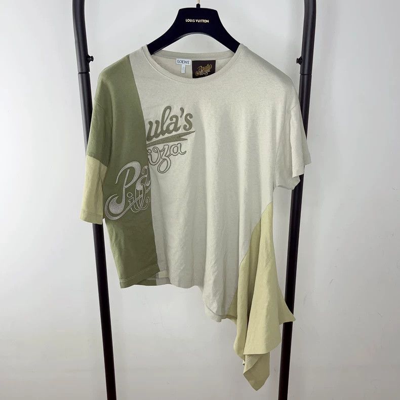 Loewe LOEWE Patchwork embroidery logo asymmetrical design T-shir Size S / US 4 / IT 40 - 1 Thumbnail