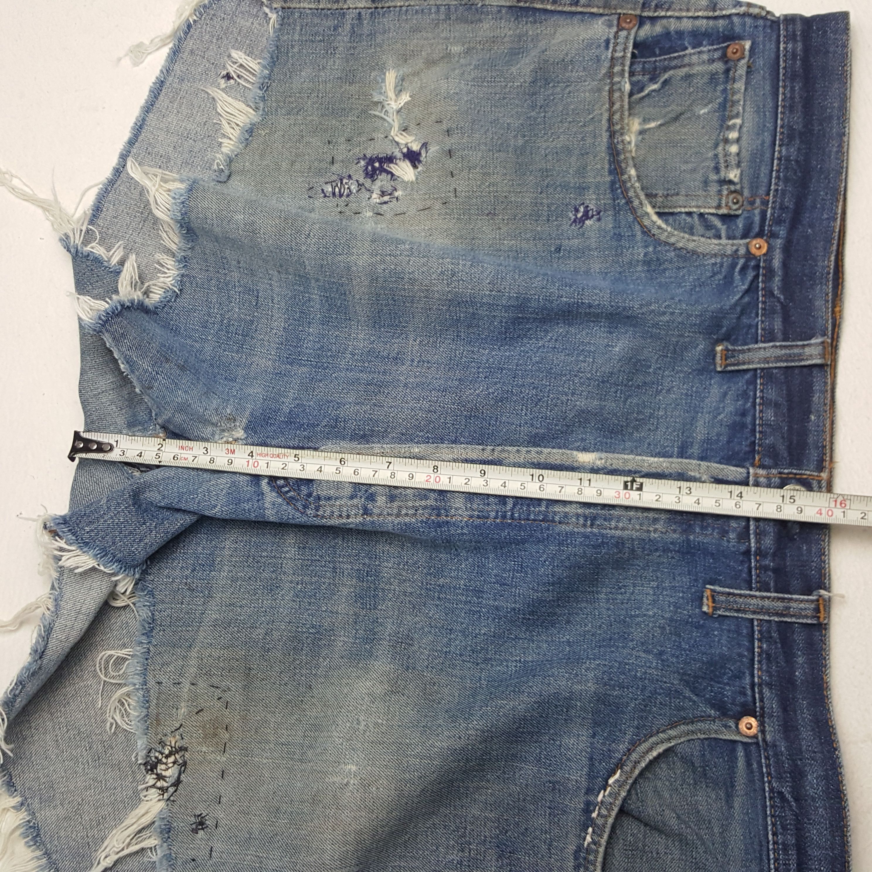 Levi's × Vintage Vintage Levi's 501 Ameircan Brand Big E Short Denim Jeans Size 40" / US 18 - 8 Thumbnail
