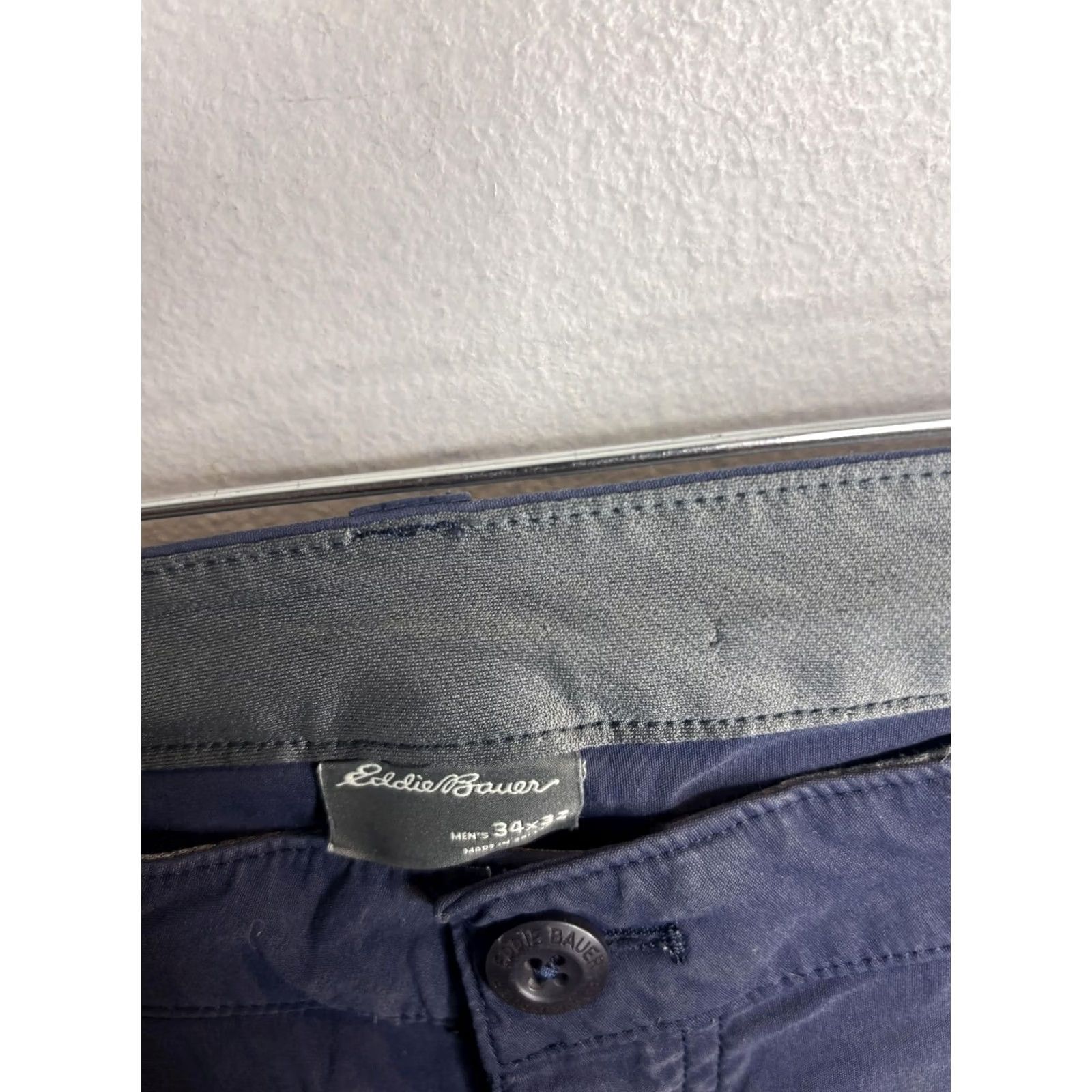 Eddie Bauer Eddie Bauer Pants Mens 34x32 Blue Chino Straight Fit Casual Pockets Cotton Size US 34 / EU 50 - 3 Thumbnail