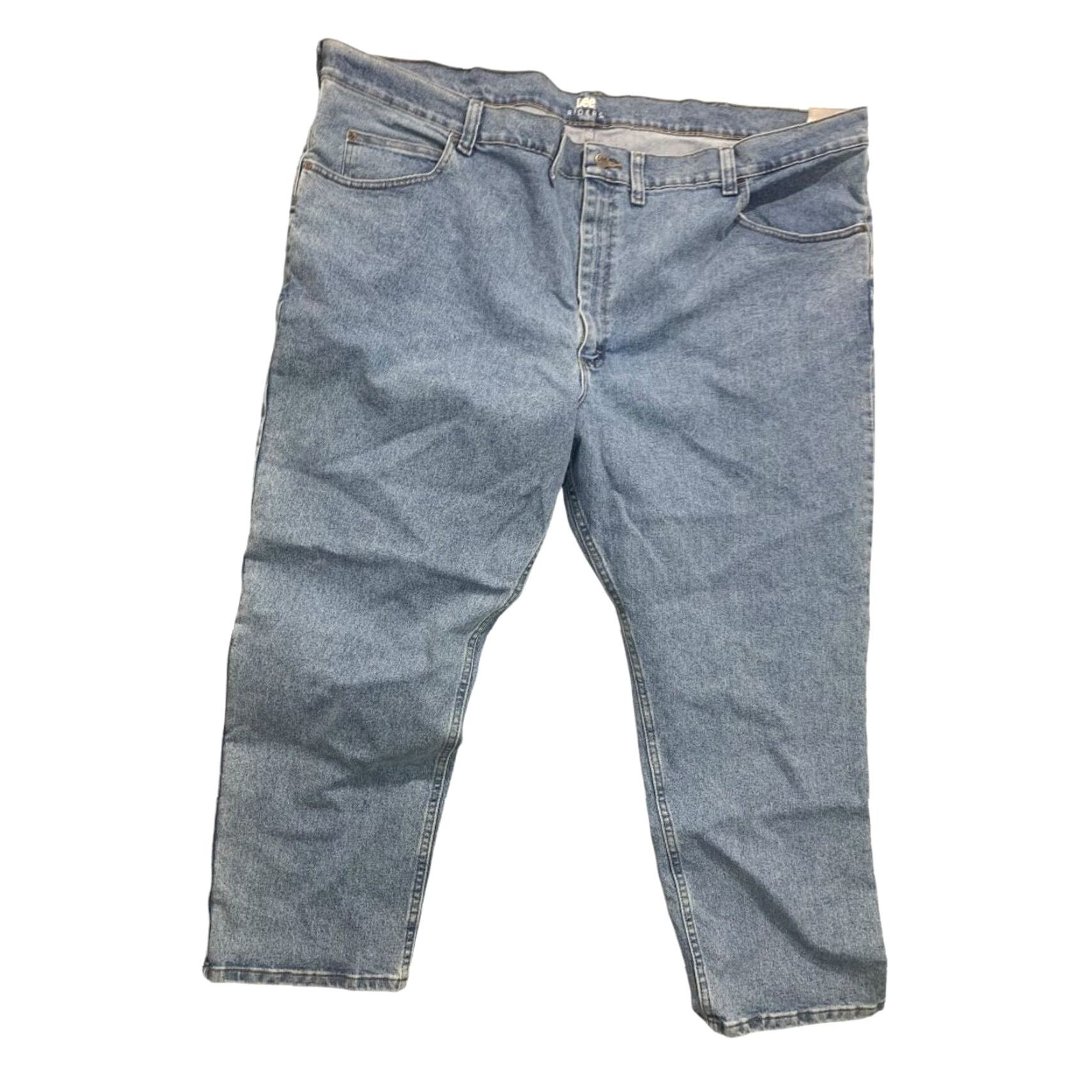 Lee Lee Riders Indigo Jeans Denim 54 x 29 Mens Straight Leg Pants 67% cotton 32% polyester 1% spandex ZB00193 Regular Inseam 29 in Dress Pants Men Size US 38 / EU 54 - 4 Thumbnail