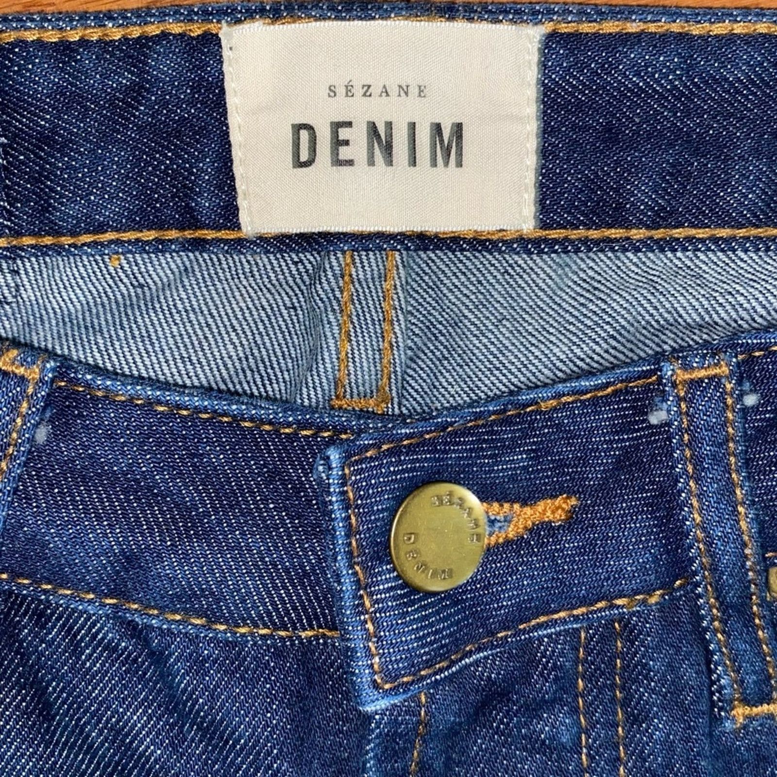 Sezane Sezane $228 Denim Slim Straight Jeans High Rise Women's 27 Size 27" / US 4 / IT 40 - 10 Thumbnail