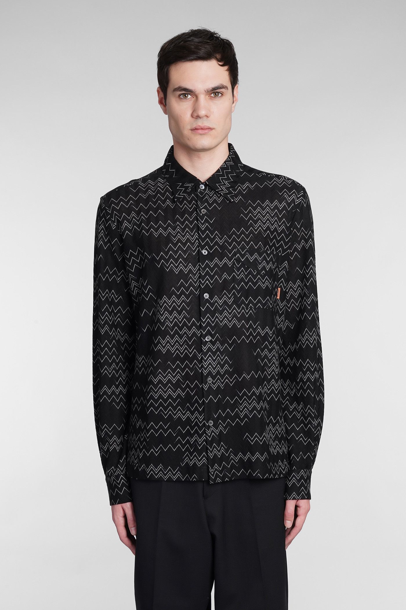 Missoni o1y0225 Patterned Shirt in Black/White Size US S / EU 44-46 / 1 - 1 Thumbnail