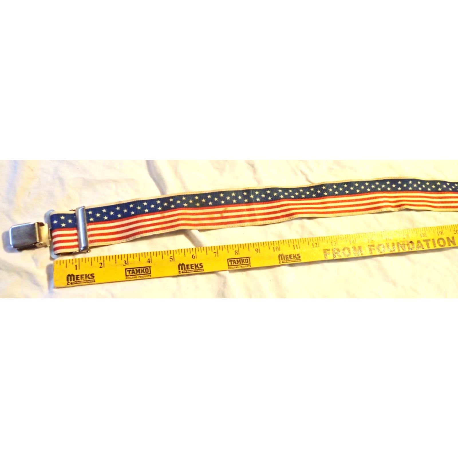 Vintage VINTAGE American Patriotic July 4th US Flag Stars and Stripes Novelty Suspenders Size ONE SIZE - 4 Thumbnail