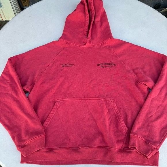Designer × Reese Cooper NEW REESE COOPER x HITCHHIKING RED HOODIE SZ LARGE L Size US L / EU 52-54 / 3 - 2 Thumbnail