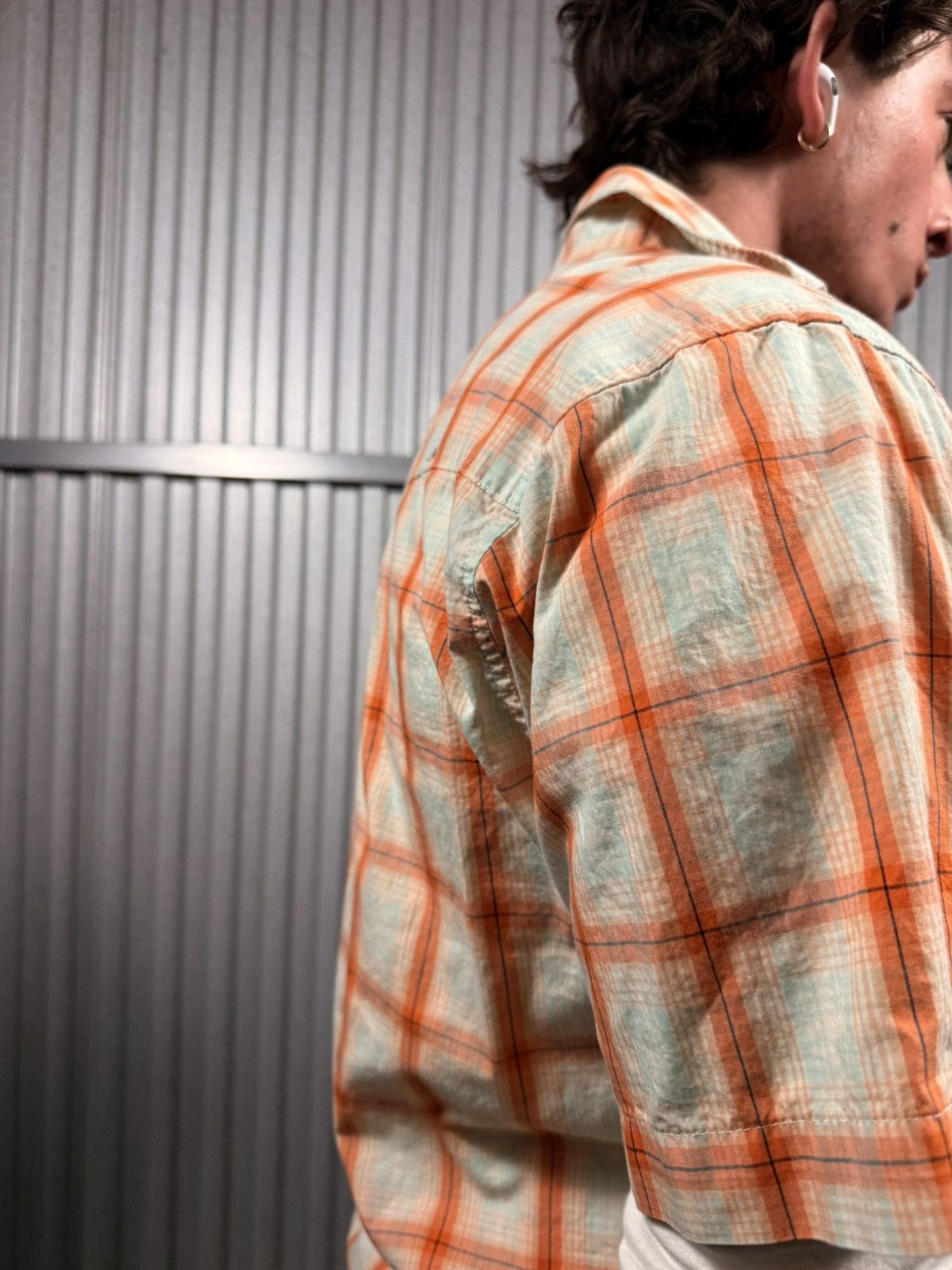 Wrangler Vintage Wrangler Short Sleeve Orange Plaid Western Shirt Size US L / EU 52-54 / 3 - 10 Thumbnail