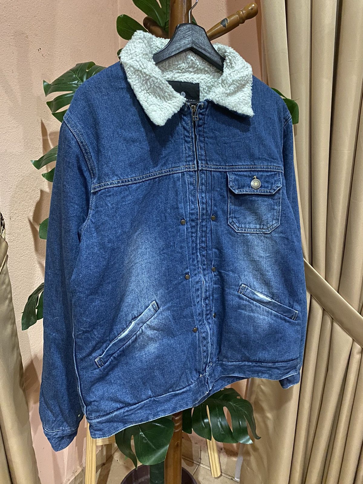 Restoration VINTAGE RESTORATION DENIM FUR LINING JACKET Size XL / US 12-14 / IT 48-50 - 5 Thumbnail