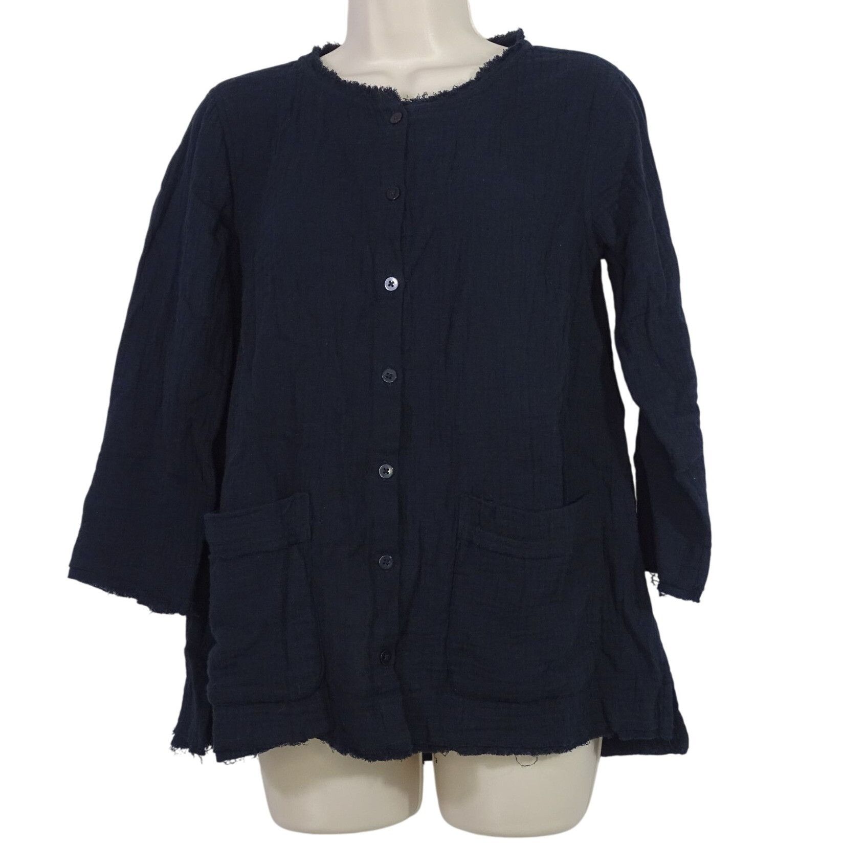 Other LOGO Lori Goldstein Black Button Front Gauze Top Size XXS Size XXS / US 00 / IT 34 - 1 Thumbnail