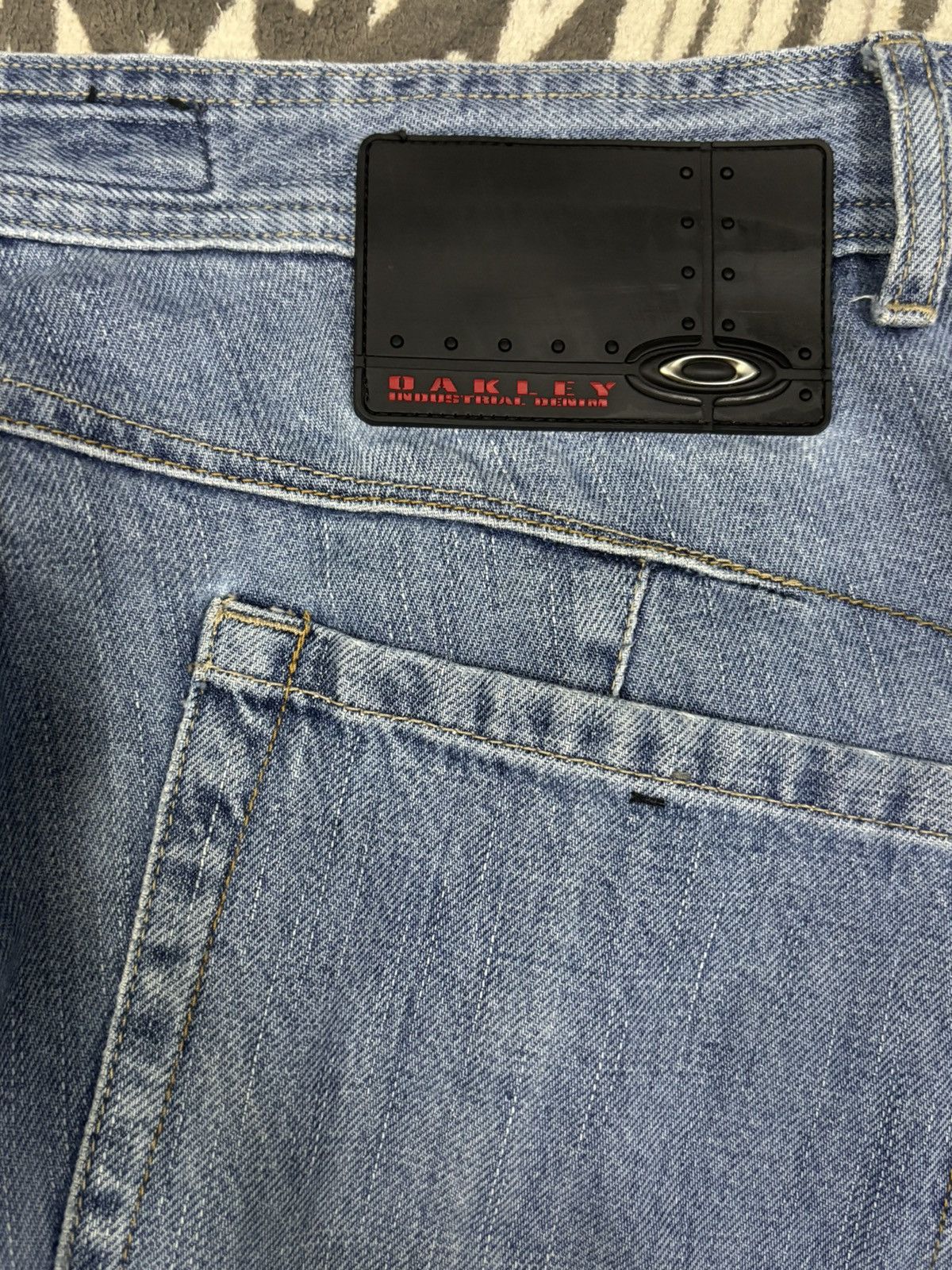 Oakley Y2K Oakley Software Industrial Denim Baggy Distressed Jeans Size US 36 / EU 52 - 10 Thumbnail