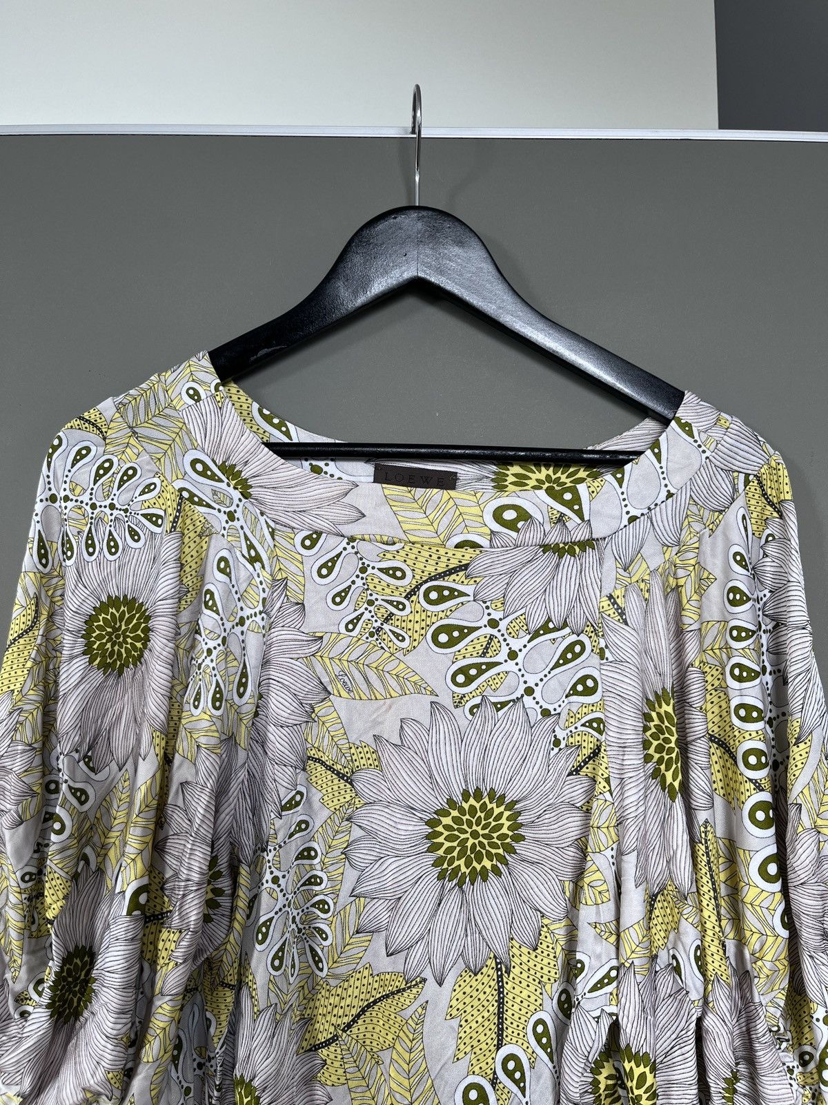 Loewe 90's Loewe Floral Viscose Short Dress Blouse Size L / US 10 / IT 46 - 2 Thumbnail