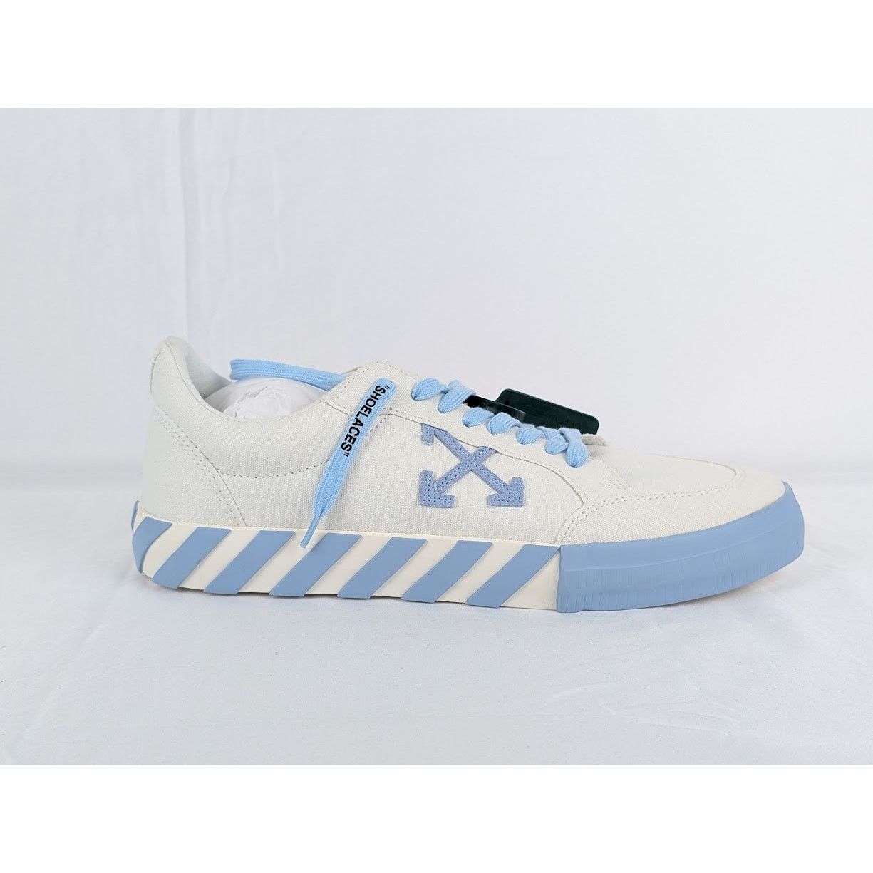 Off-White o1rshd1 Q:5 / Low Vulcanized Canvas Sneaker in Light Blue 46 Size US 13 / EU 46 - 2 Thumbnail
