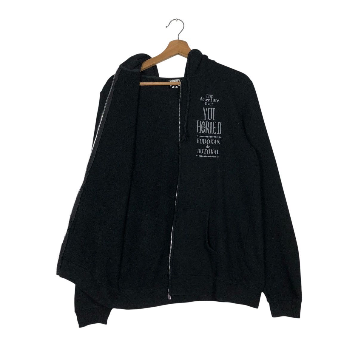 Cartoon Network 🔥RICH BLACK VINTAGE ZIPPER HOODIE YUI HORIE II BUDOKAN Size US S / EU 44-46 / 1 - 14 Thumbnail