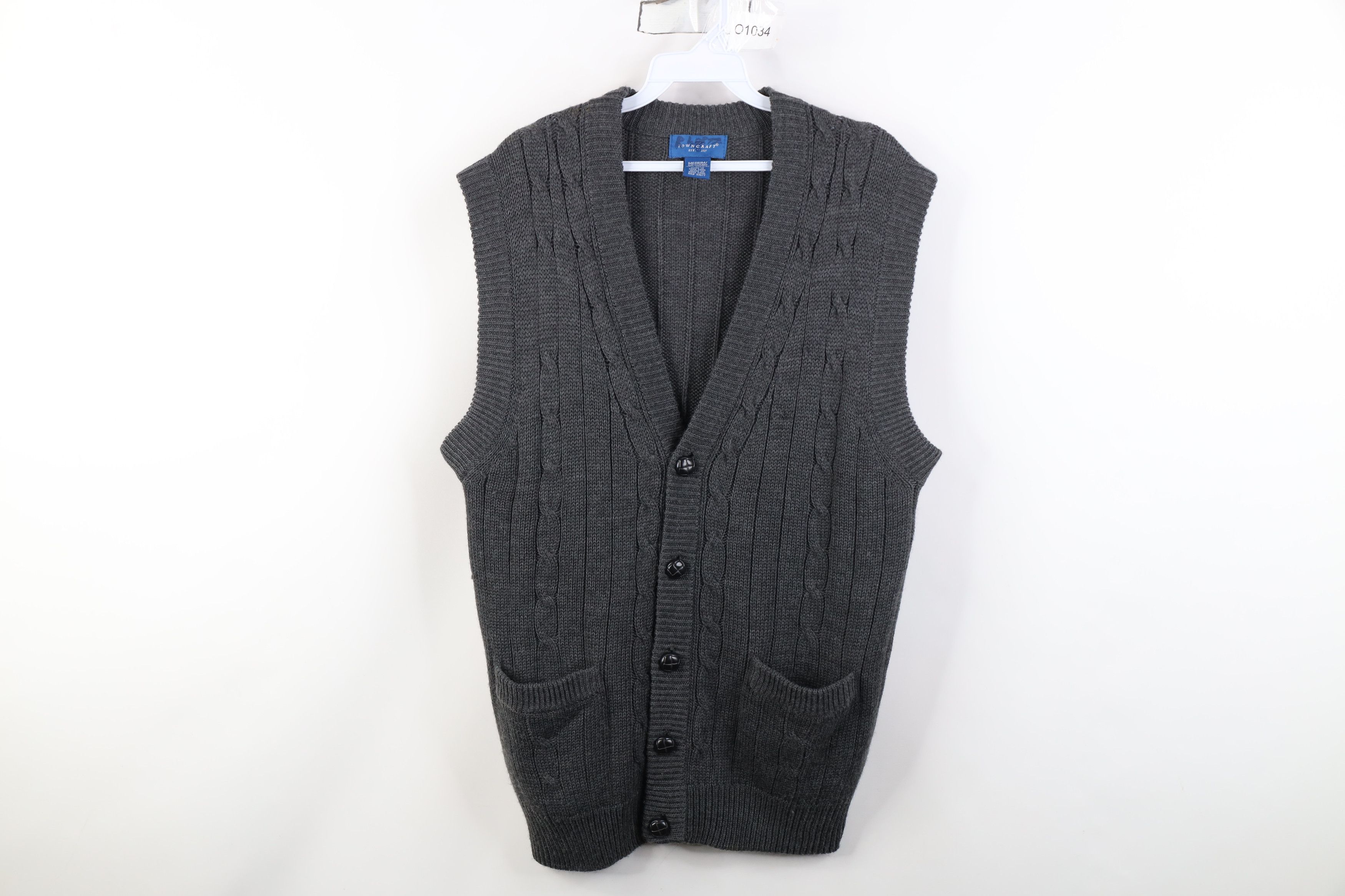 Vintage Vintage 90s Streetwear Cable Knit Fisherman Sweater Vest Size US M / EU 48-50 / 2 - 1 Thumbnail