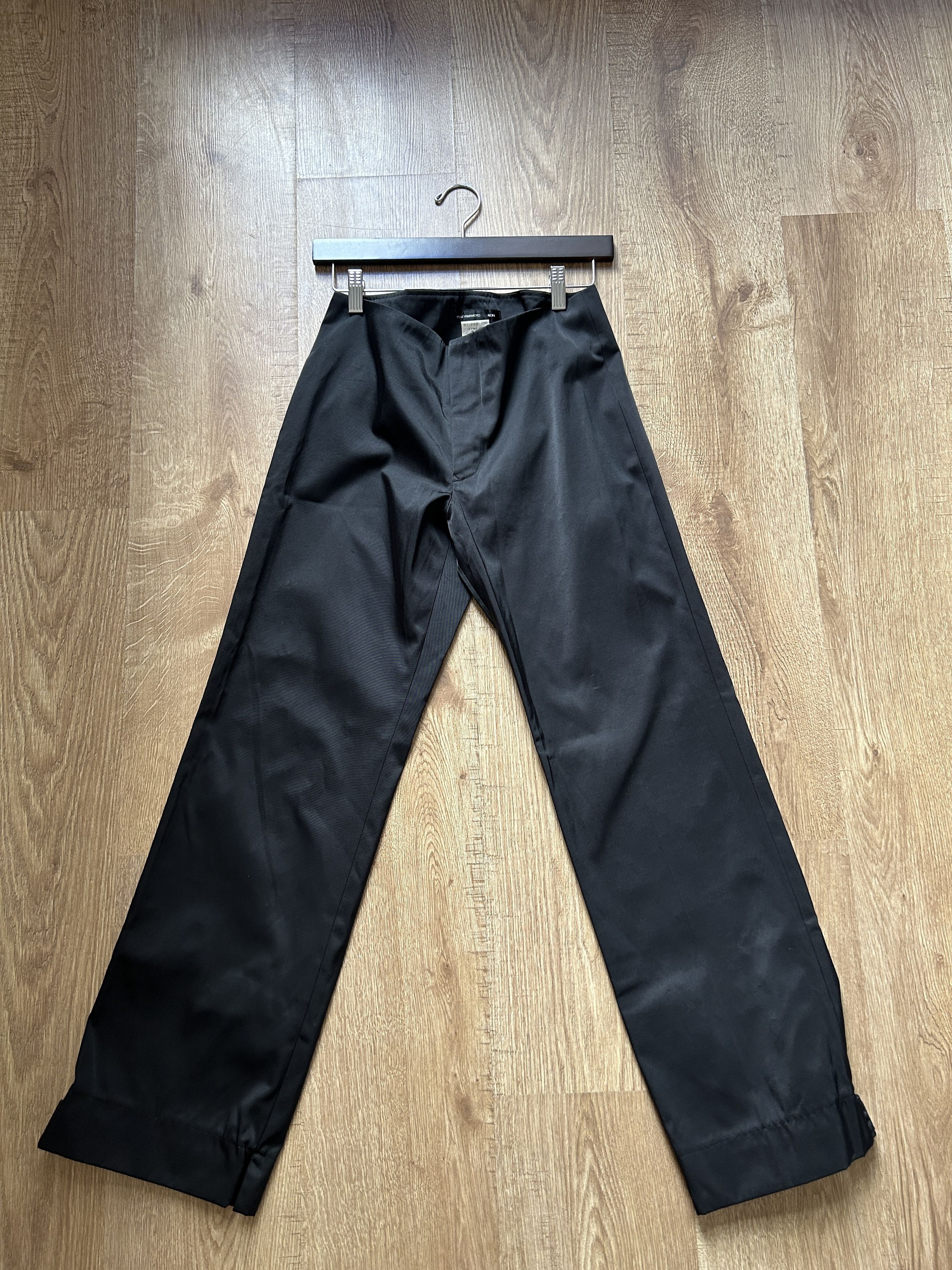 Yohji Yamamoto Yohji Yamamoto Noir Black Wide-Leg Pants — Made in Japan Size 26" / US 2 / IT 38 - 1 Thumbnail