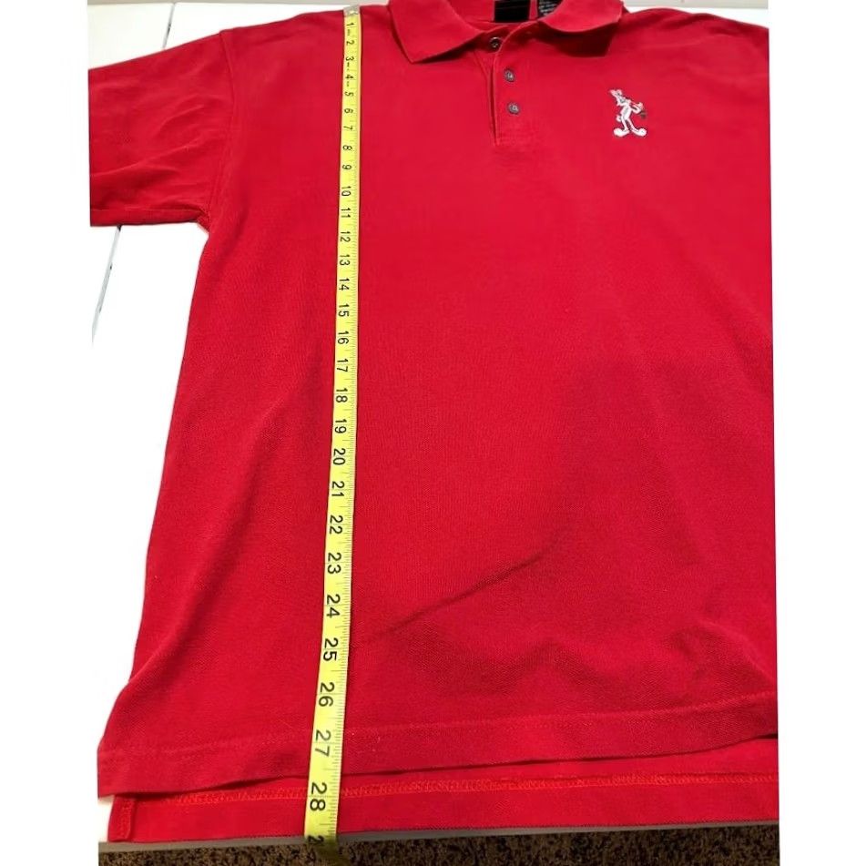 Vintage VINTAGE Bugs Bunny Embroidered Polo Shirt Red Warner Bros Studio Store Men M Shirt Size US M / EU 48-50 / 2 - 7 Thumbnail