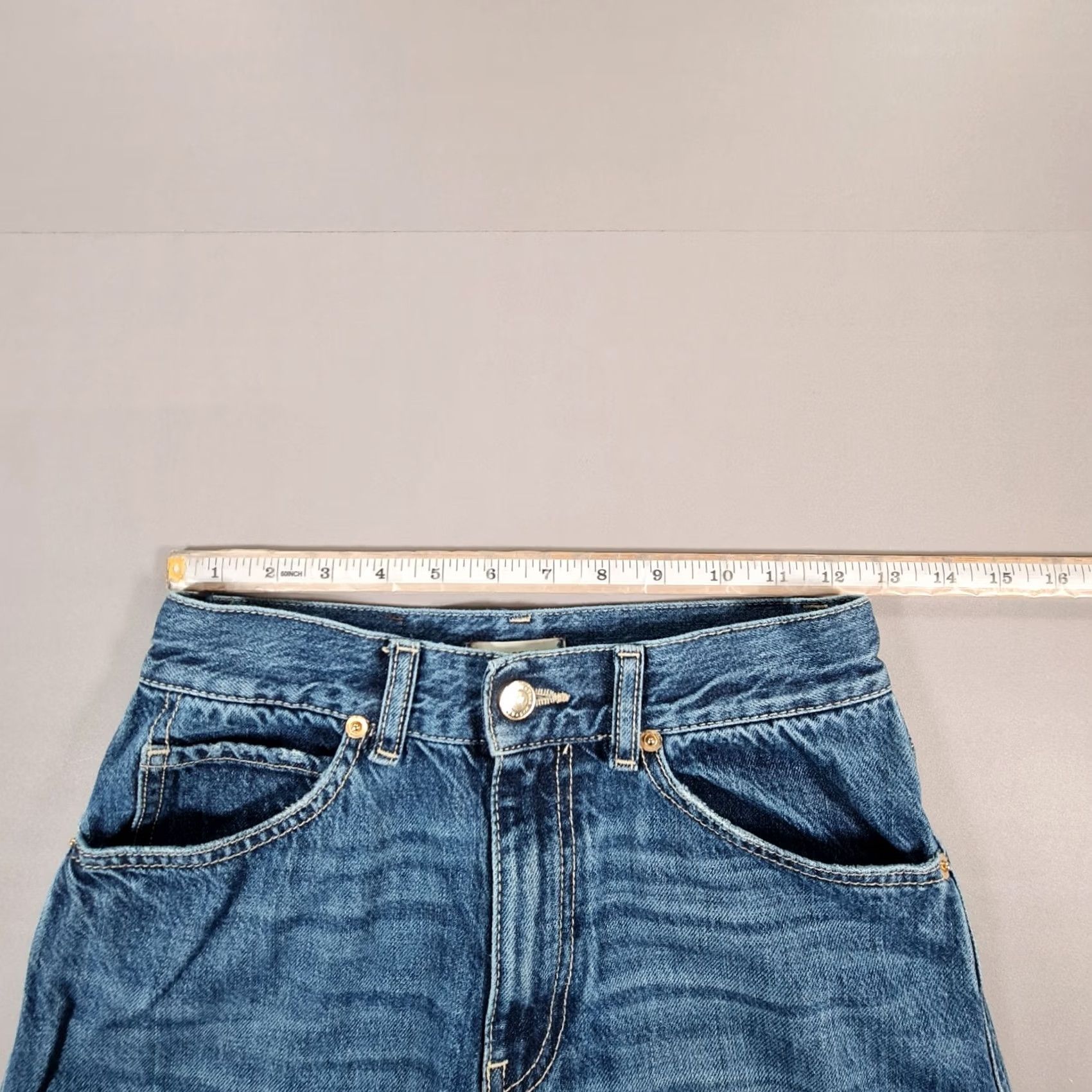Vintage VINTAGE True NYC Womens Jeans Blue W25 L31 High Rise Relaxed Fit Denim Size 42" / US 20 - 6 Thumbnail
