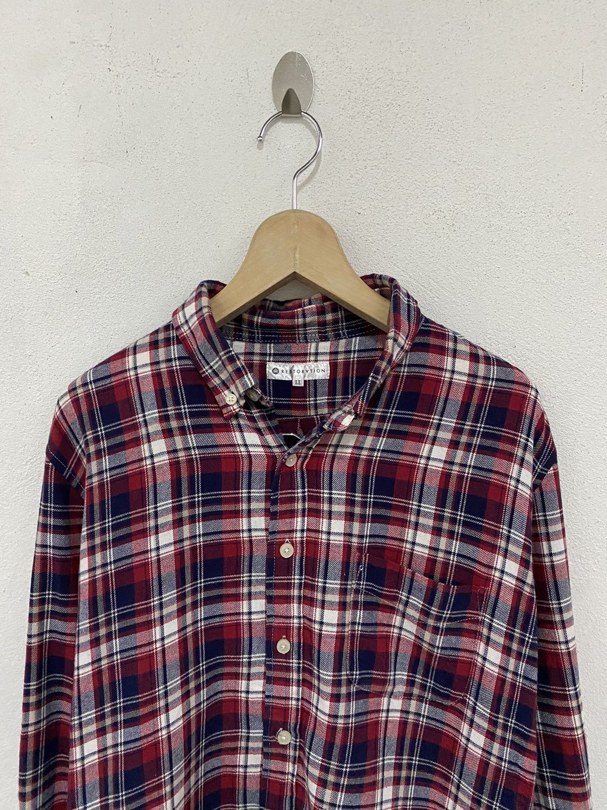 Restoration × Vintage Restoration Plaid Tartan Flannel Shirt Size US L / EU 52-54 / 3 - 3 Thumbnail