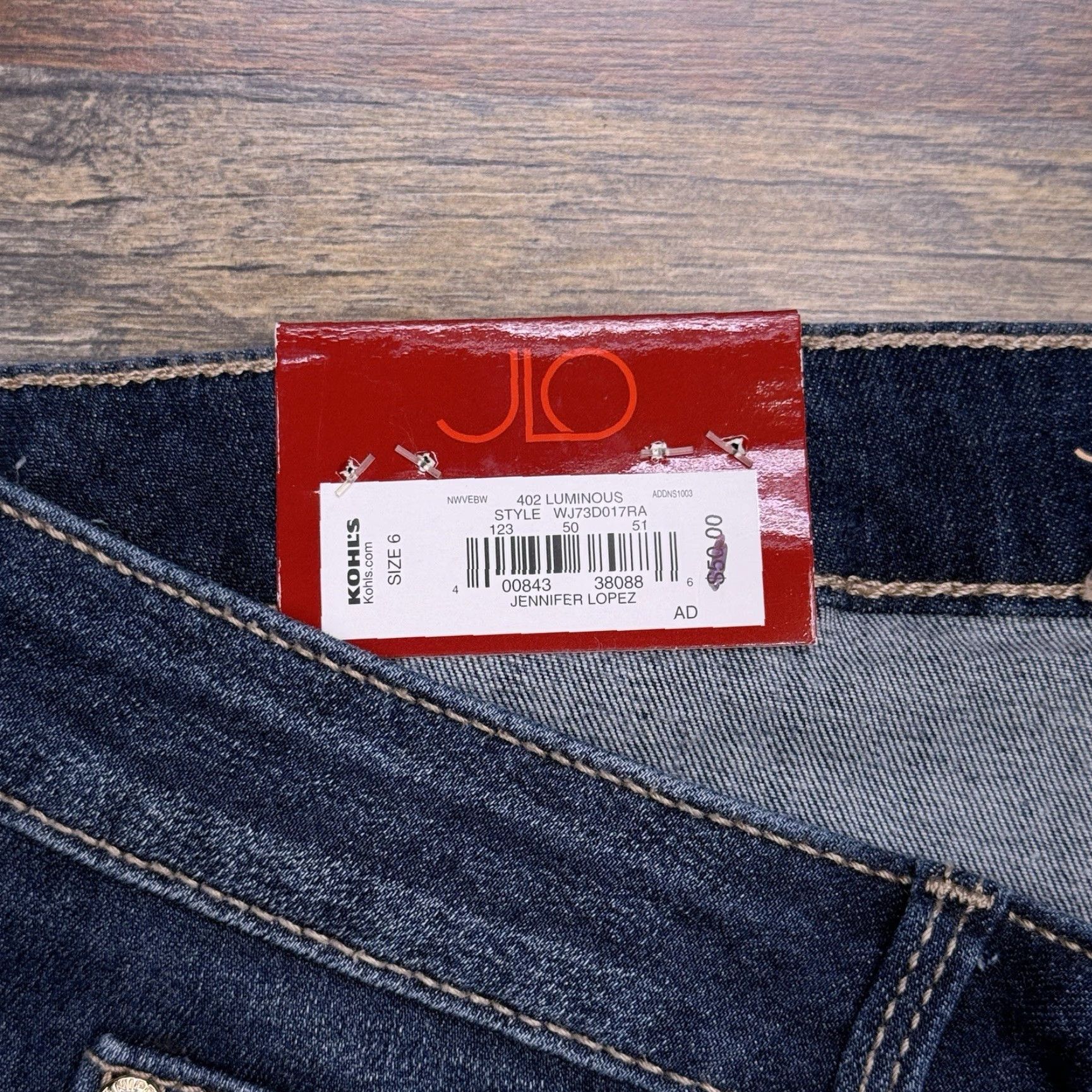 Vintage Jennifer Lopez Jeans Skinny Womens 6 Mid Rise Stretch Denim Blue 5-Pocket Zip Slim City Modern Campaign Womens Size 28" / US 6 / IT 42 - 7 Thumbnail