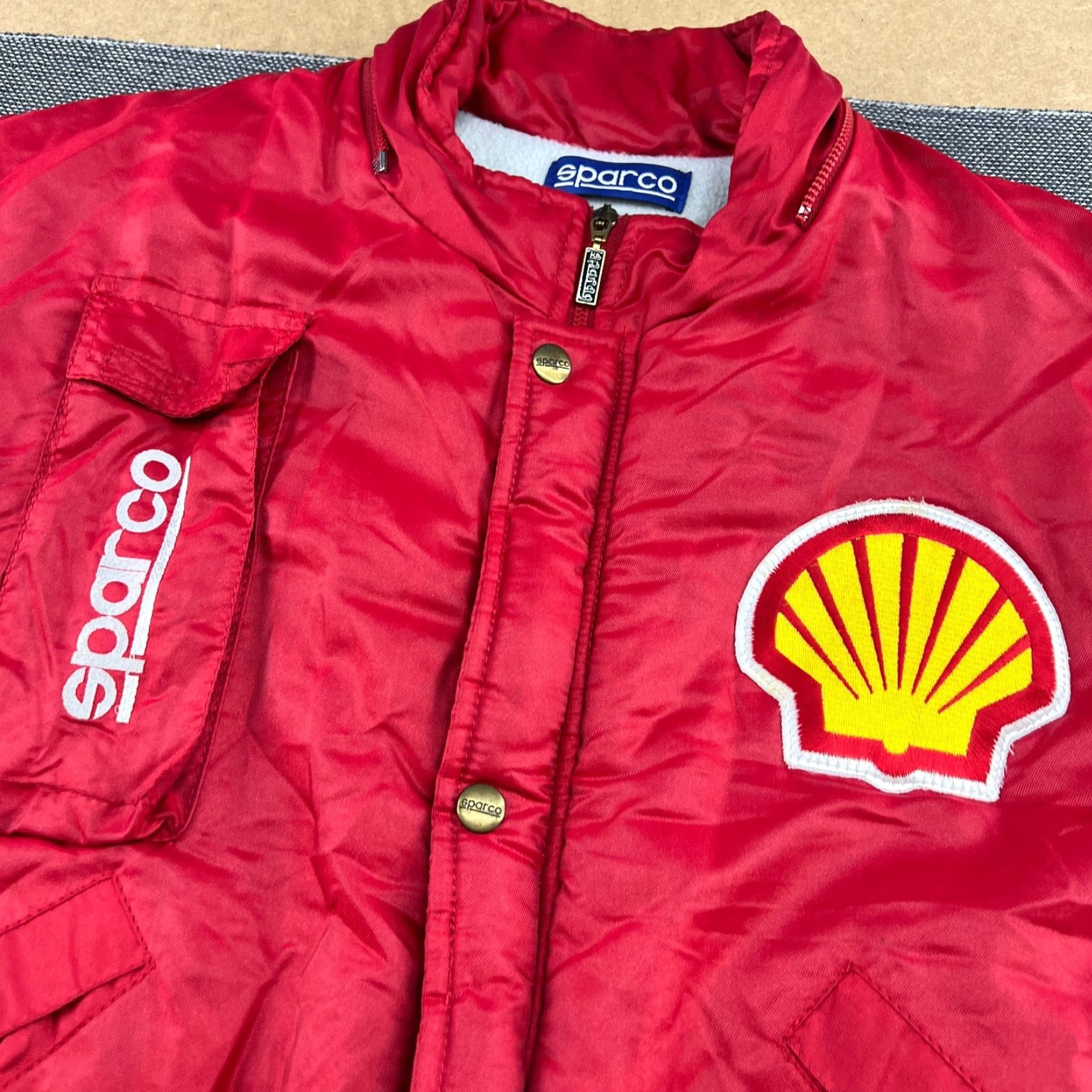 Vintage VINTAGE Sparco Shell Jacket Mens XL Red Nylon Italy Racing 90s Formula 1 Puffer Jacket Full Zip Size US XL / EU 56 / 4 - 6 Thumbnail