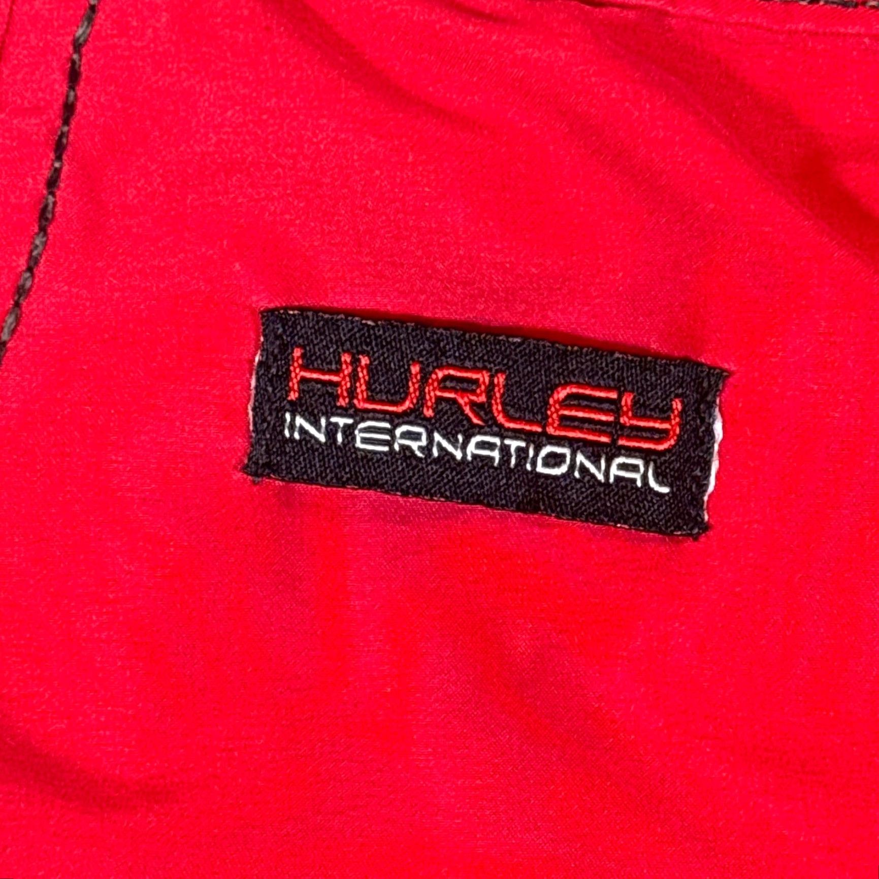 Hurley VINTAGE Hurley Board Shorts Mens 34 Red Surf Trunks Y2K Baggy Drawstring Muscle 34 Mens Red Board Shorts Size US 34 / EU 50 - 3 Thumbnail