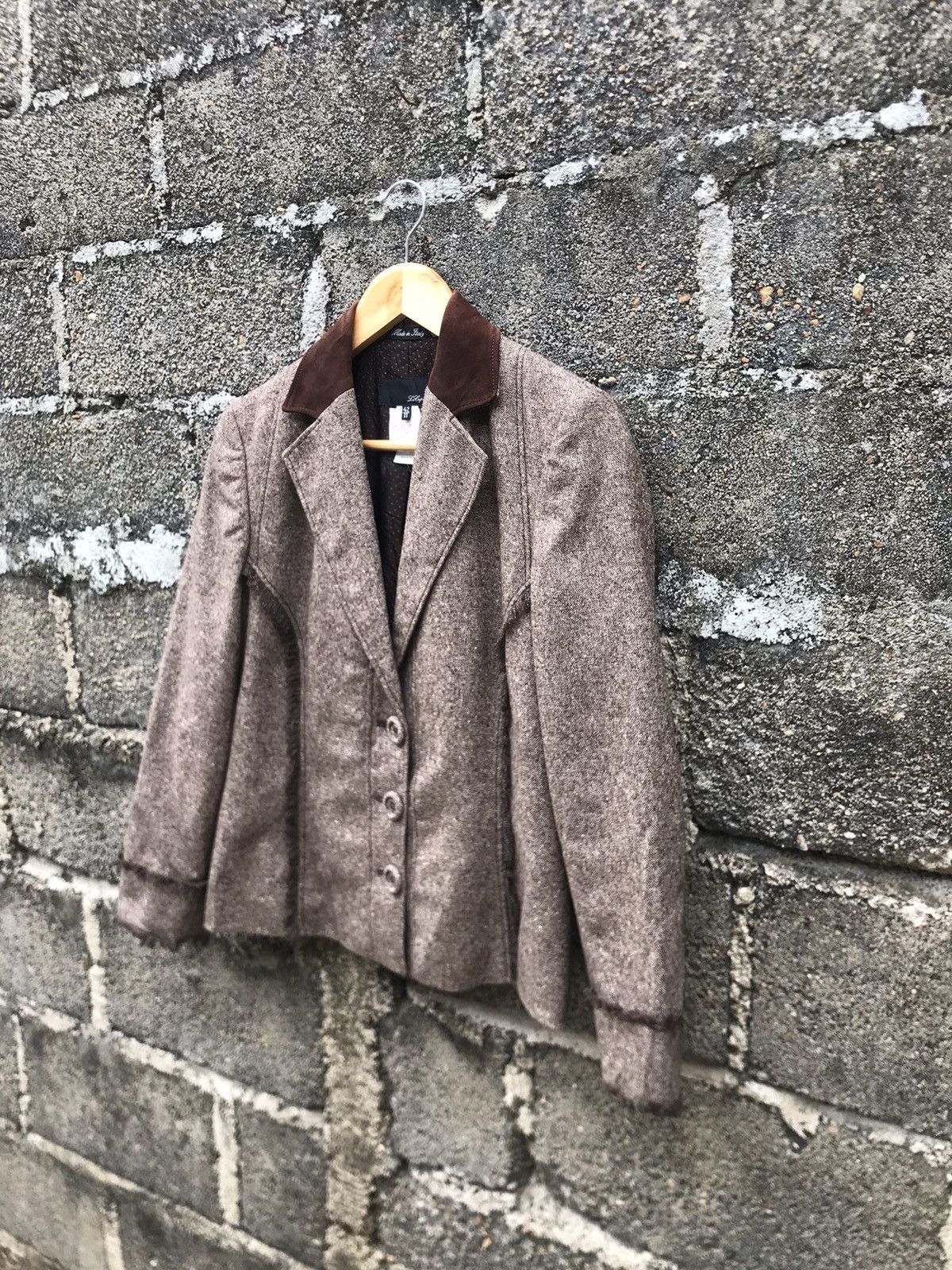 Les Copains 💥Luxury Les Copains Leather Collar Jacket Size M / US 6-8 / IT 42-44 - 3 Thumbnail
