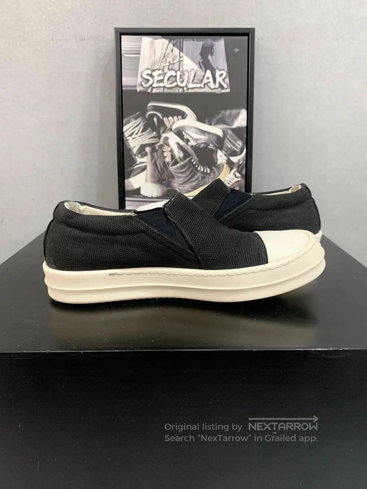 Rick Owens Drkshdw Rick Owens DRKSHDW Canvas Slip. Size US 5 / IT 35 - 5 Thumbnail