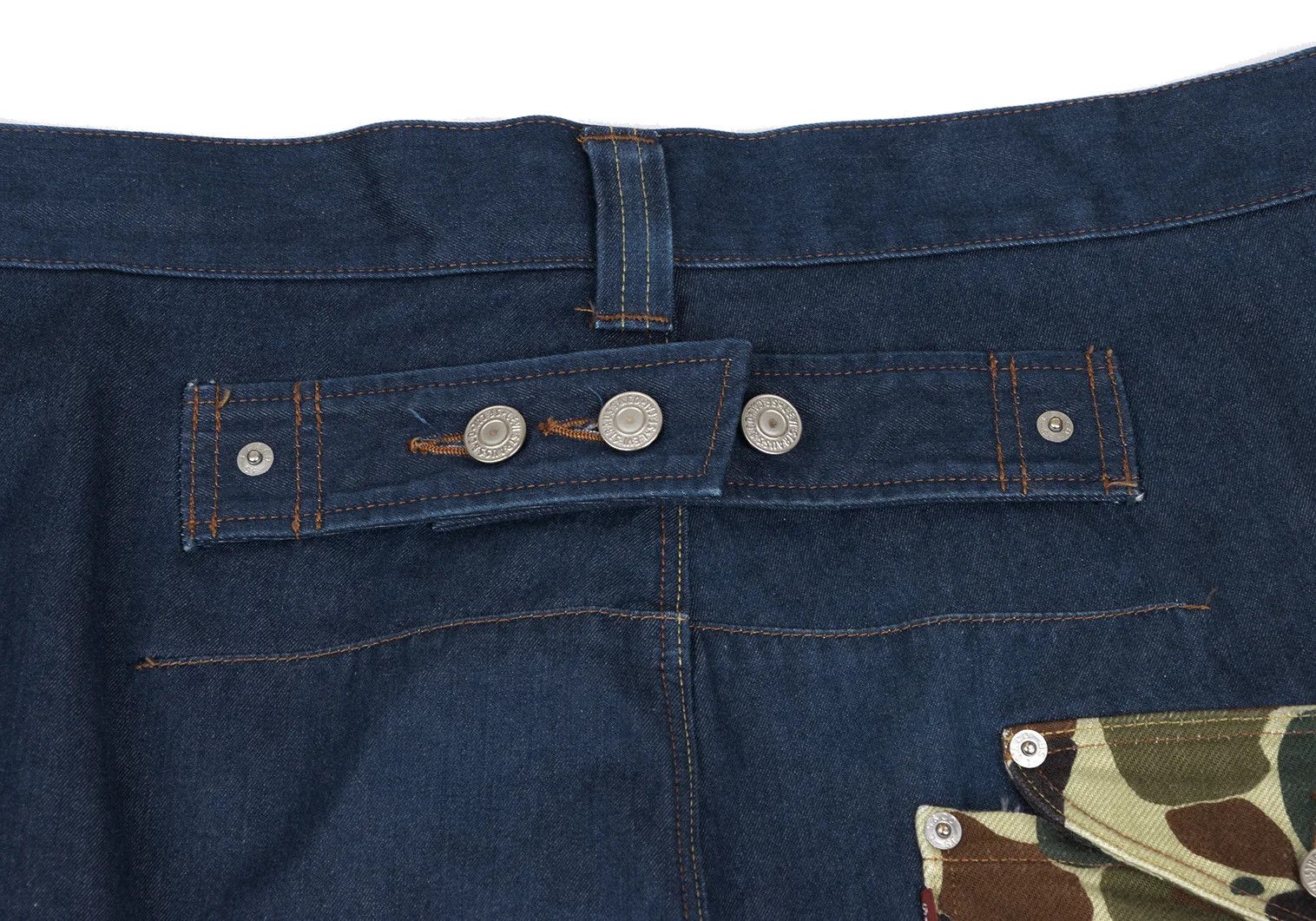 Junya Watanabe Camouflage Pocket Design Curved Denim Pants in Indigo S Size US 30 / EU 46 - 10 Thumbnail