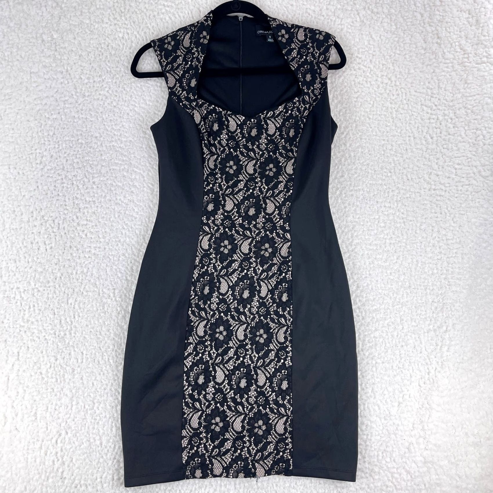 Cynthia Rowley Cynthia Rowley Black Floral Lace Sheath Dress Womens Cap Sleeve Size 8 Size M / US 6-8 / IT 42-44 - 2 Thumbnail
