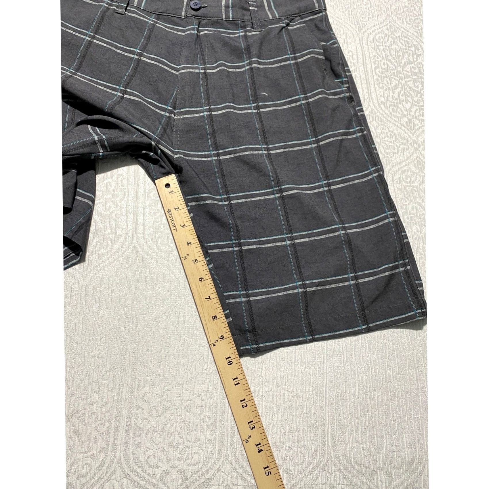 Burnside Burnside Mens Plaid Hybrid Board Shorts Gray Size 34 Casual Surf Skate Size US 34 / EU 50 - 6 Thumbnail