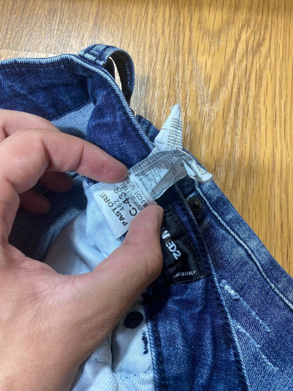 Dsquared2 Dsquared2 Tidy Biker Painted Skater Distressed Skinny Jeans Size US 34 / EU 50 - 4 Thumbnail
