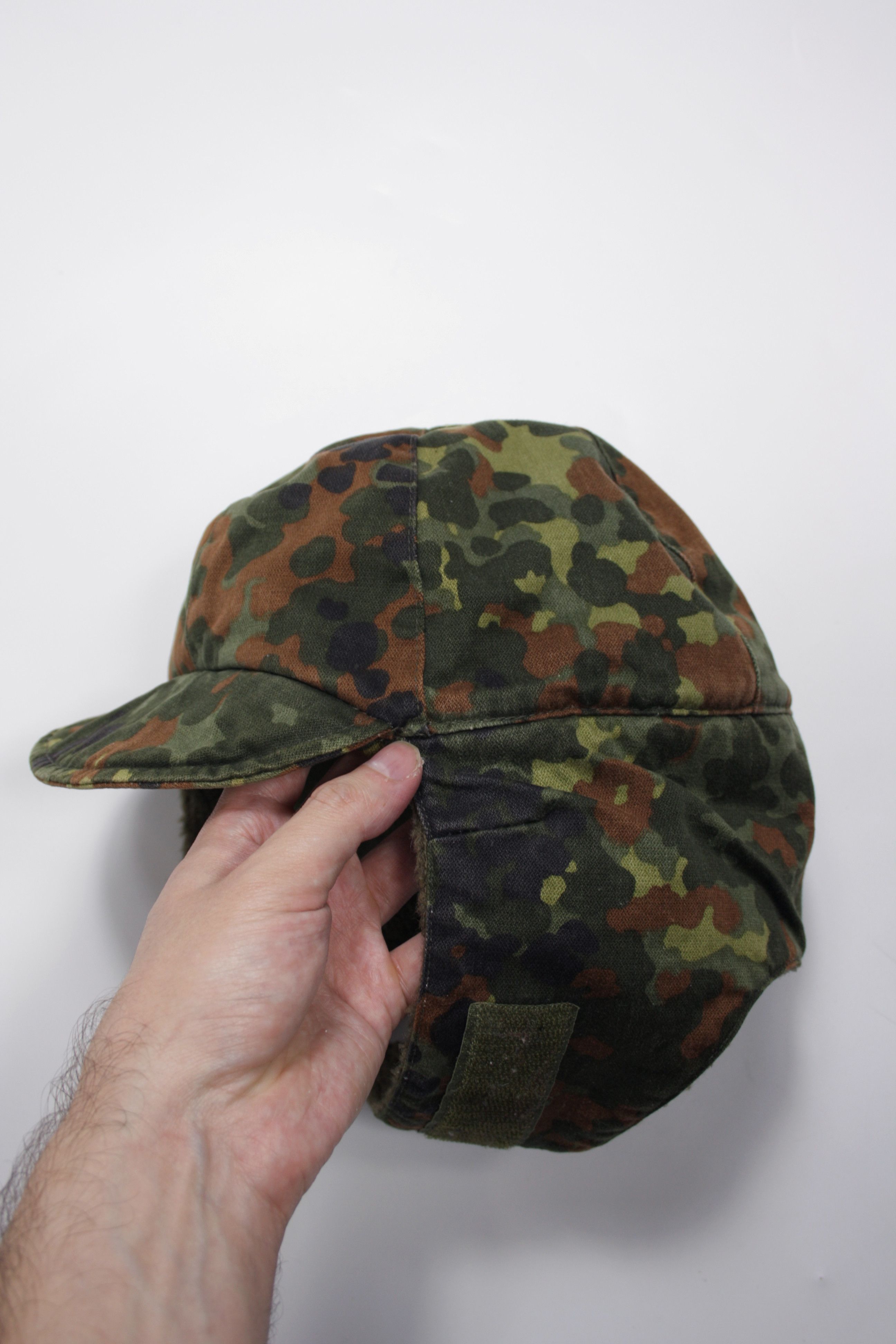 Vintage Schmidt & Harlieb German Army 90s Vintage Bomber Earflap Hat Size 36 - 6 Thumbnail