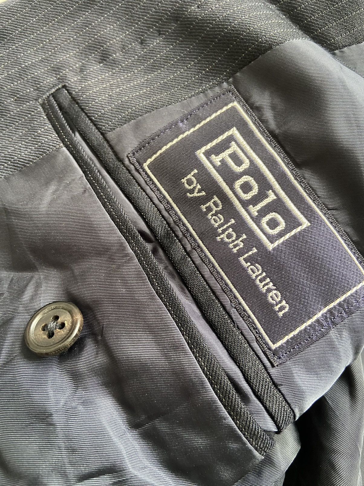 Polo Ralph Lauren Vintage 1990’s Polo Ralph Lauren Stripe Black Blazer Jacket Size 40R - 5 Thumbnail