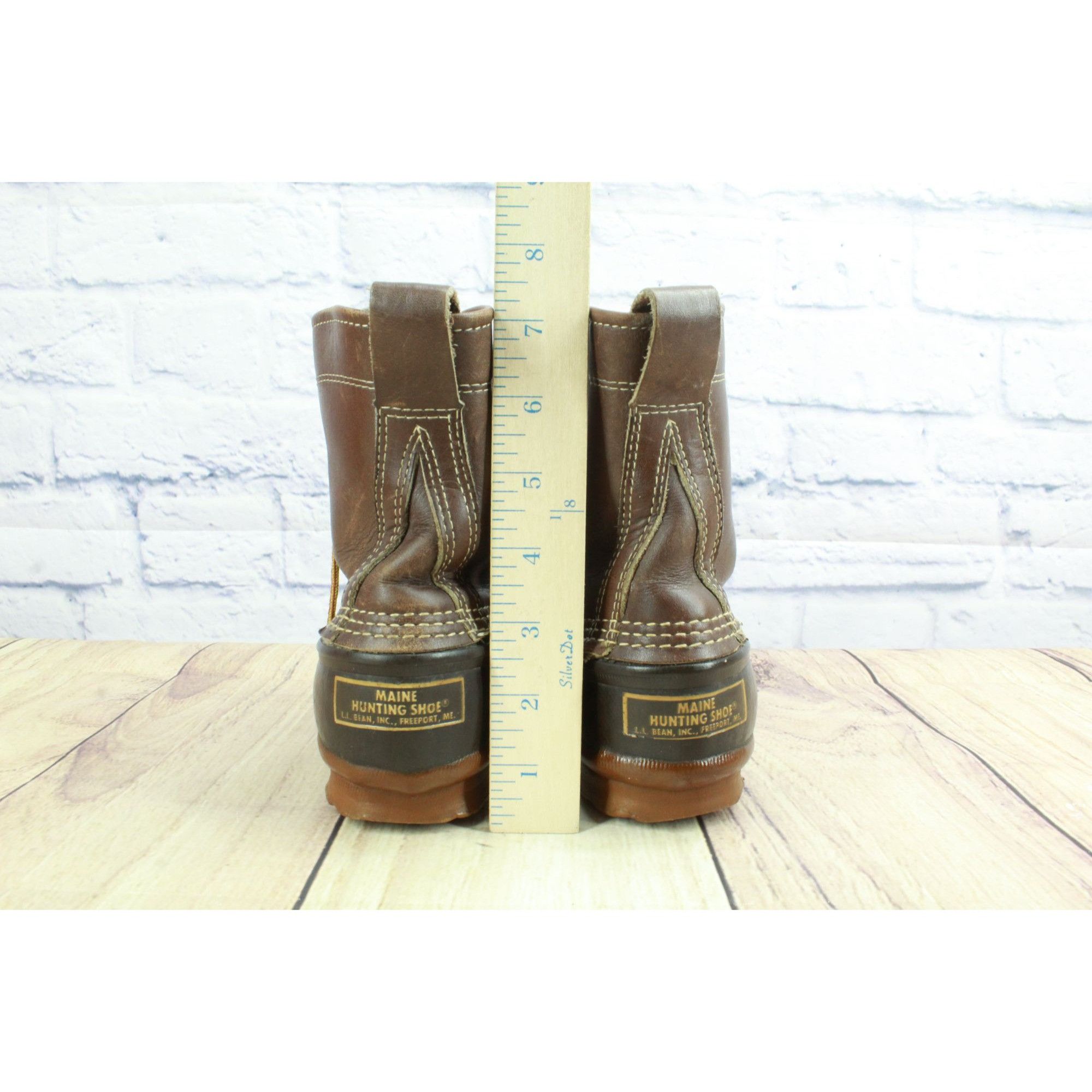 Leather Vintage LL Bean Women's Leather Unlined Hunting Duck Boots Size US 7 / IT 37 - 6 Thumbnail