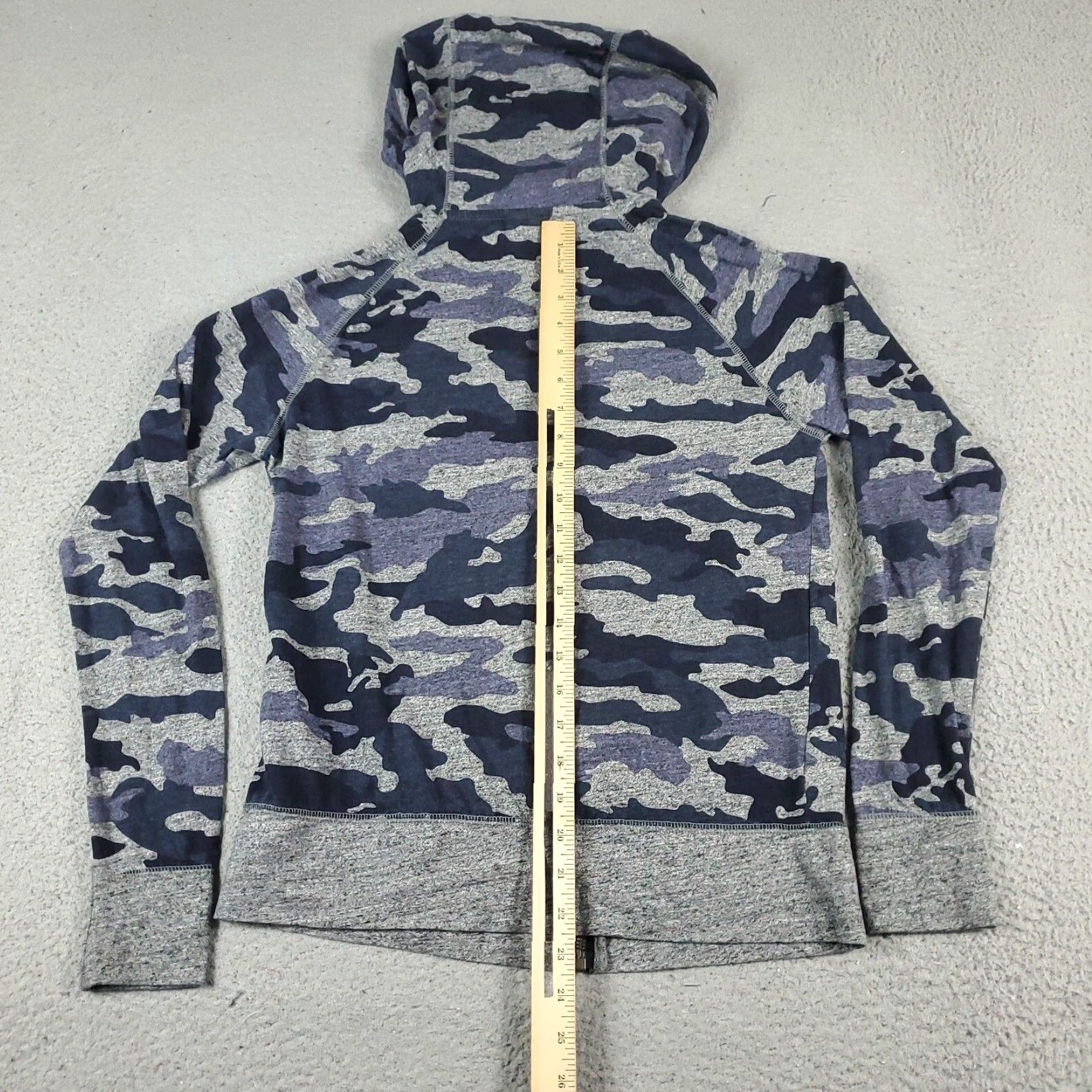 Nike Nike Womens Small Blue Camouflage Full Zip Up Hoodie Sweatshirt Swoosh Size S / US 4 / IT 40 - 7 Thumbnail