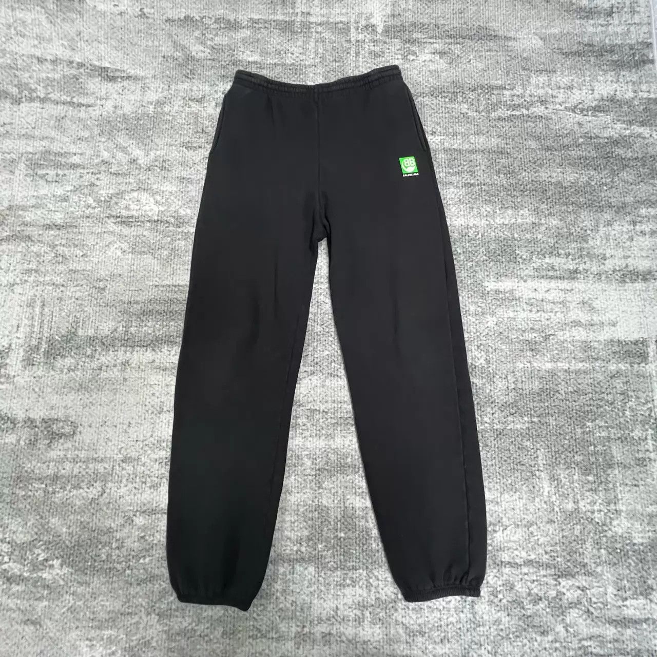 Balenciaga Balenciaga Eco Track Pants Black & Green XS Size 25" / US 0 / IT 36 - 1 Thumbnail
