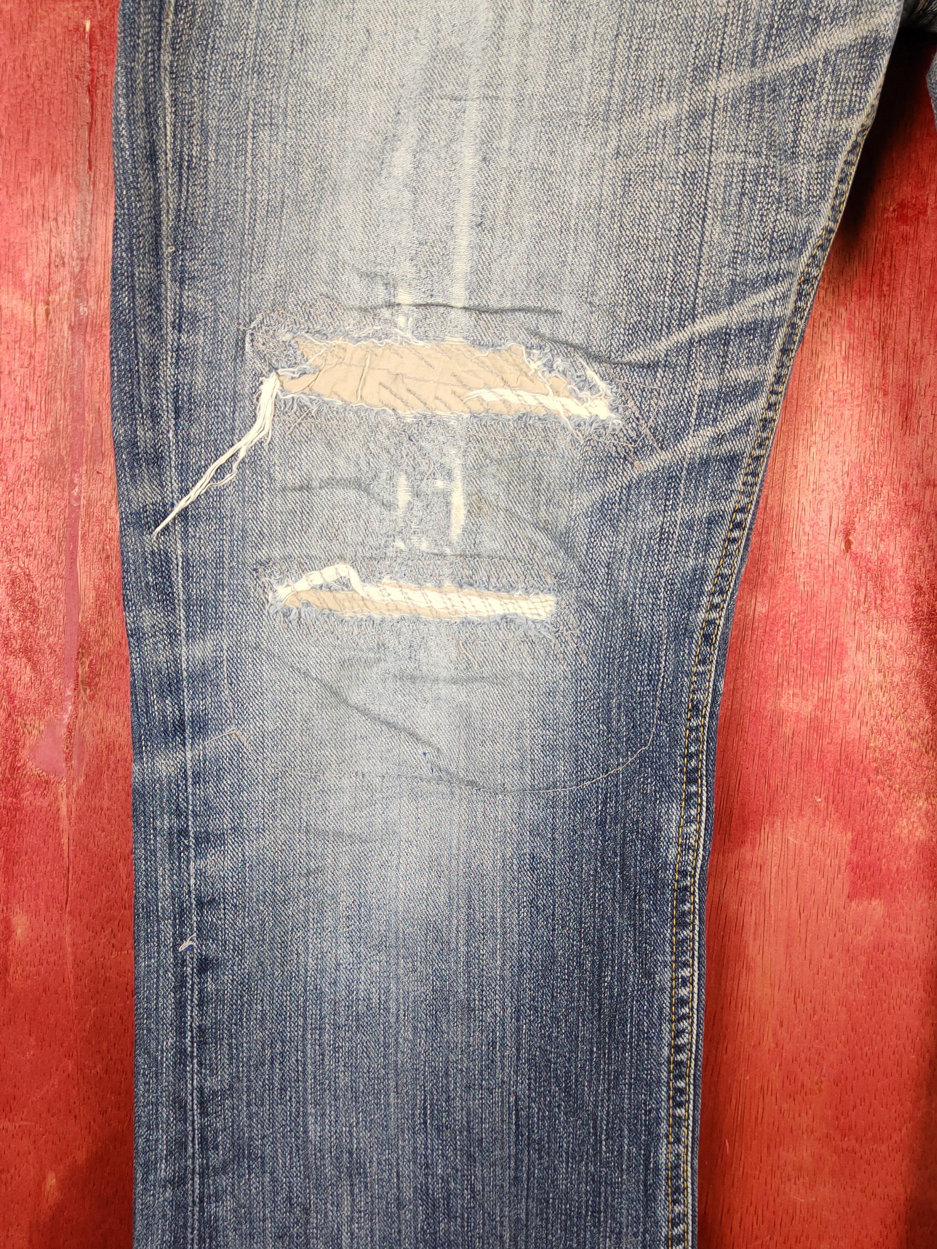 Japanese Brand Lee Blue Distressed Ripped Jeans #S2200 Size US 36 / EU 52 - 4 Thumbnail