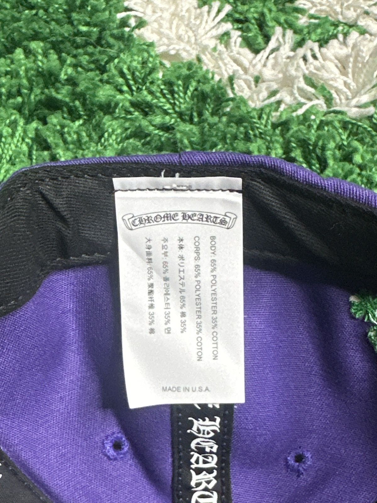 Chrome Hearts Chrome Hearts CH Baseball Purple Green Cap Size ONE SIZE - 3 Thumbnail