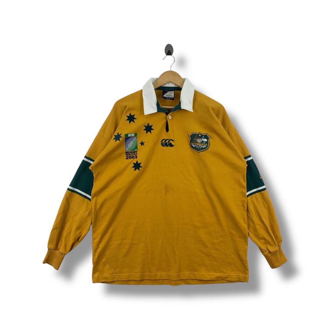 Canterbury of New Zealand × Vintage Vintage CANTERBURY wallabies rugby 2003 long sleeve polo Size US XL / EU 56 / 4 - 1 Thumbnail