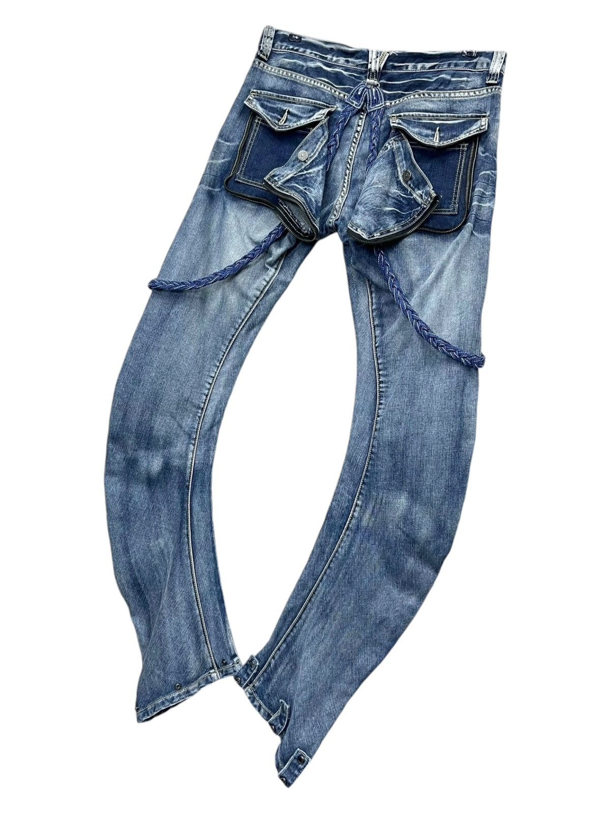 PPFM 🔥FYE🔥90’s PPFM Punk Curve Leg Custom Performance Jeans Size US 31 - 4 Thumbnail