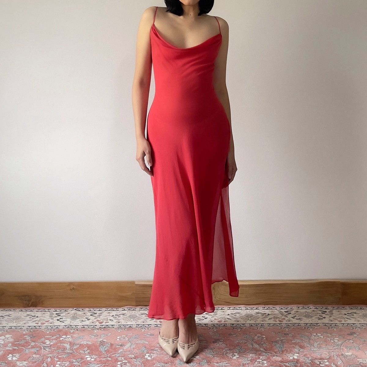 Victoria's Secret Victoria’s Secret Red Silk Chiffon Slip Dress (XS–S) Size S / US 4 / IT 40 - 11 Thumbnail